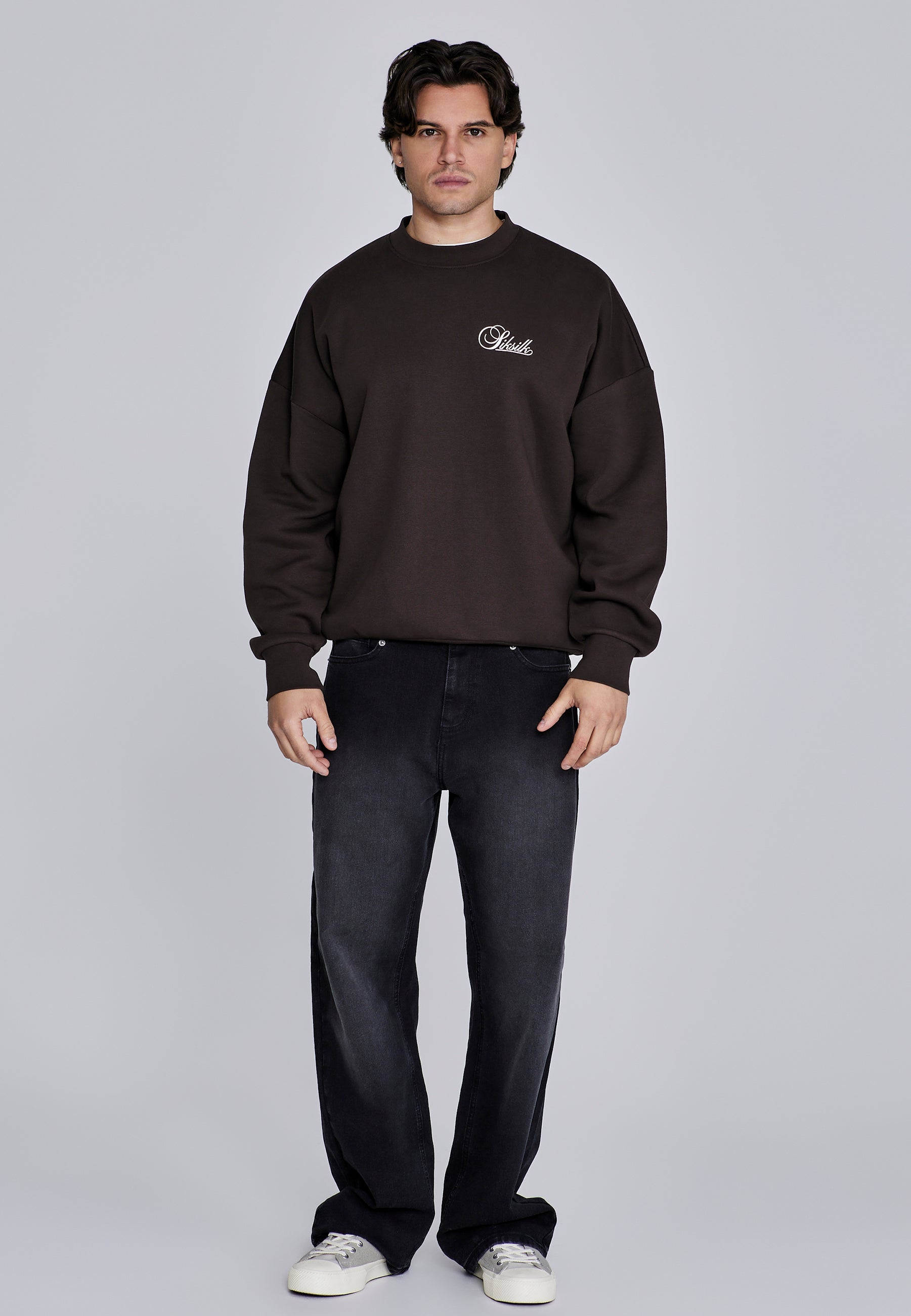 Sweat Essentials in Brown Sweatshirts SikSilk