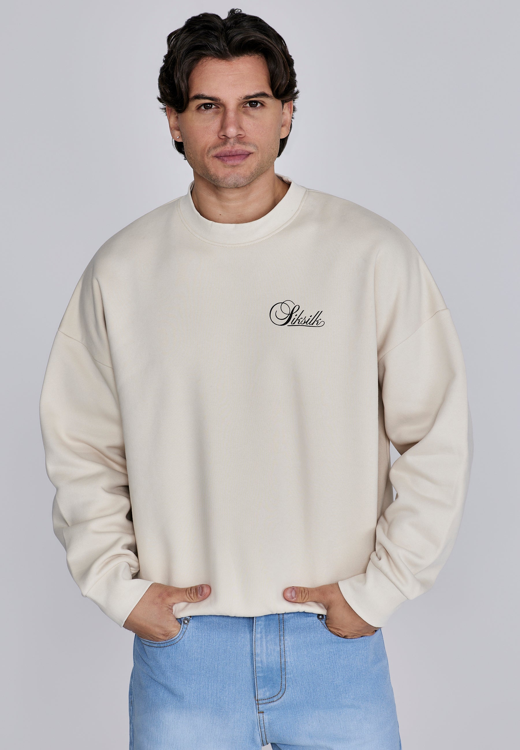 Sweat Essentials en écru Sweatshirts SikSilk