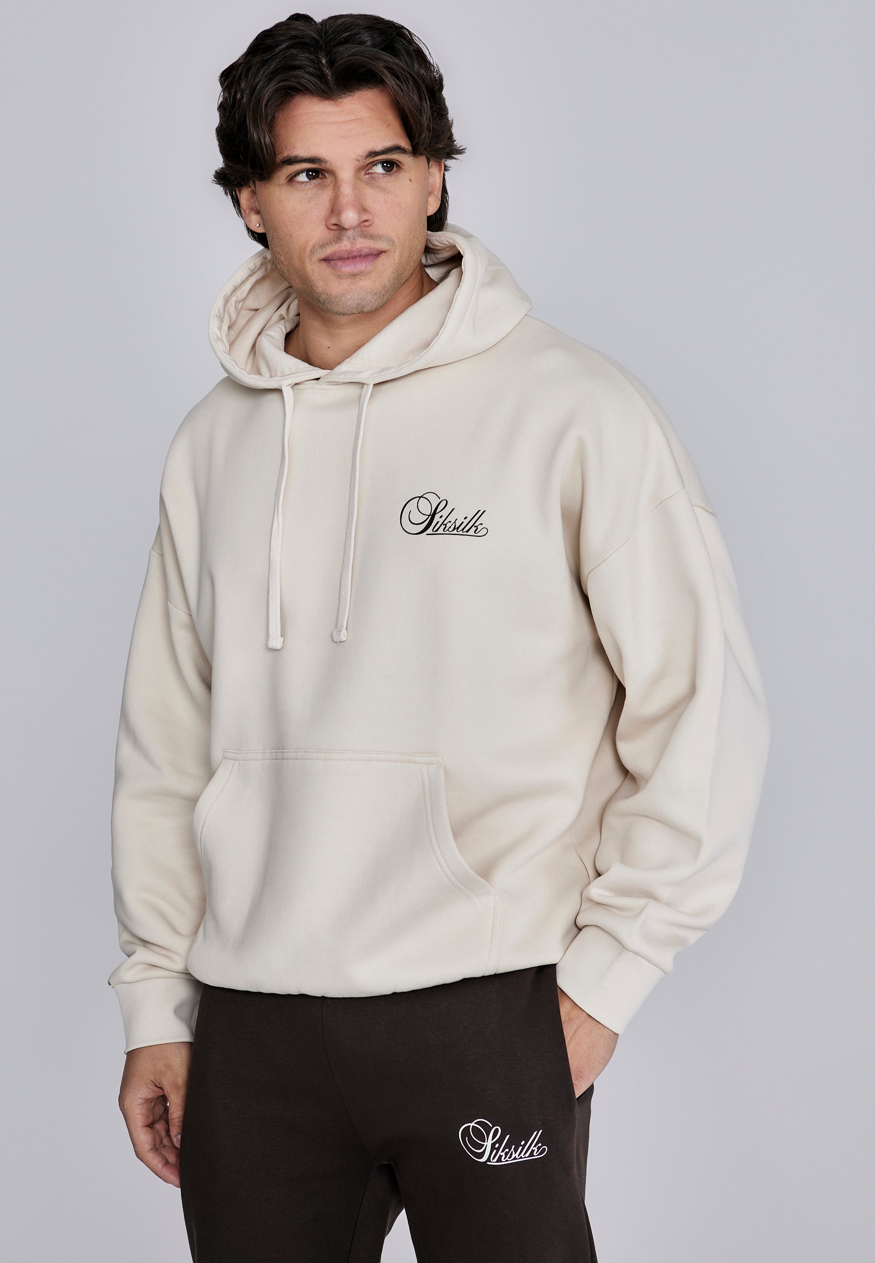 Sweat à capuche Essentials en écru SikSilk