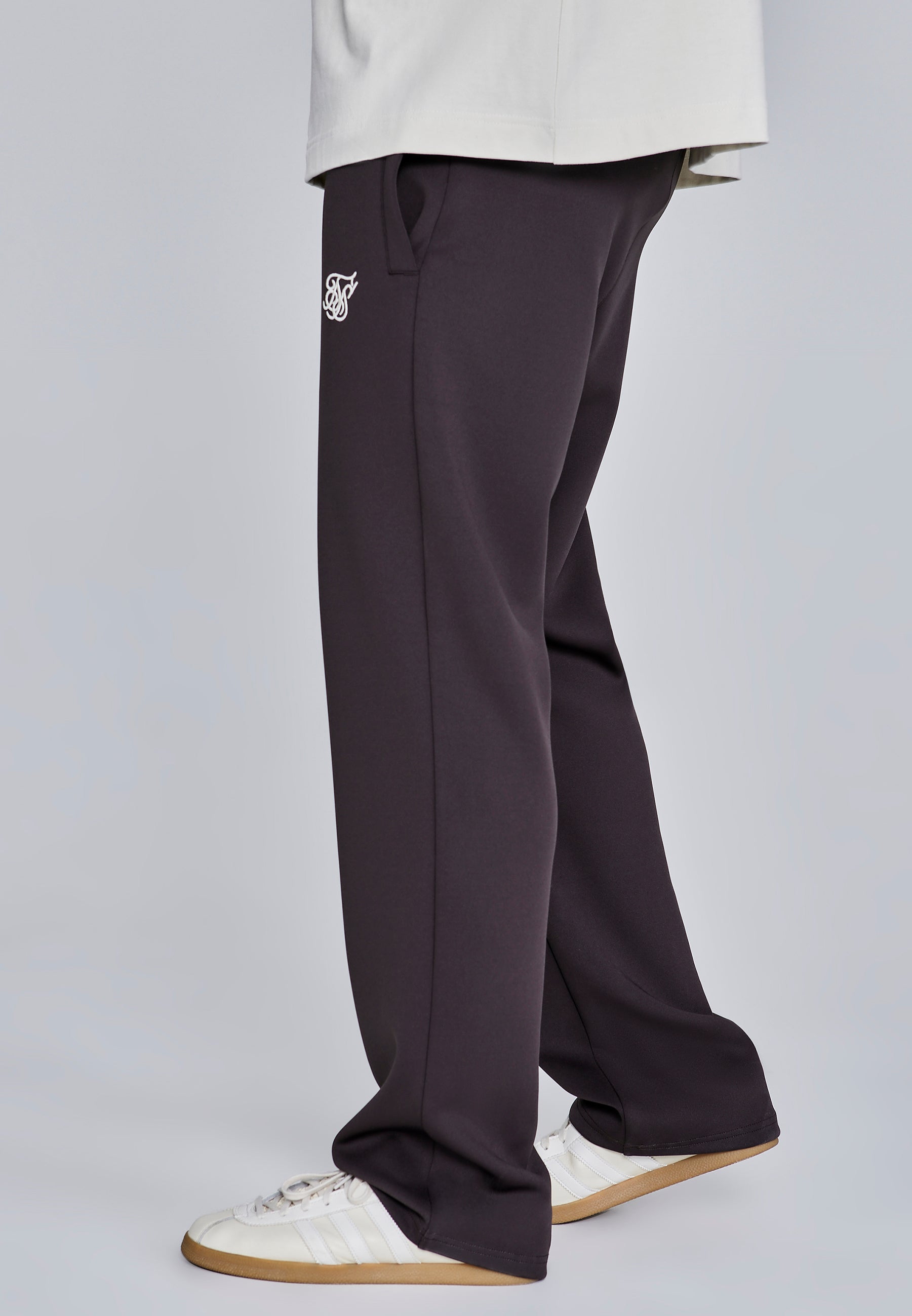 Essentials Poly Track Pants in Brown Pantalons SikSilk