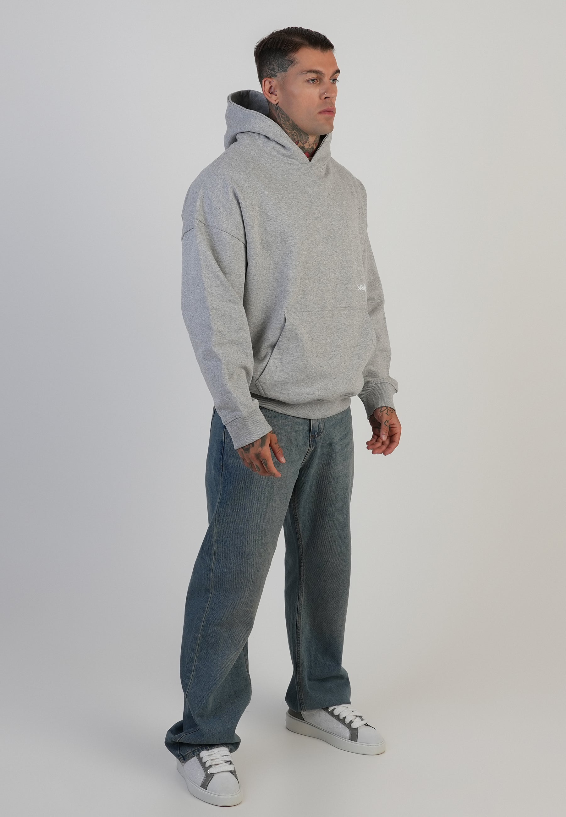 Sweat à capuche Graphic in Grey Marl Sweat à capuche SikSilk