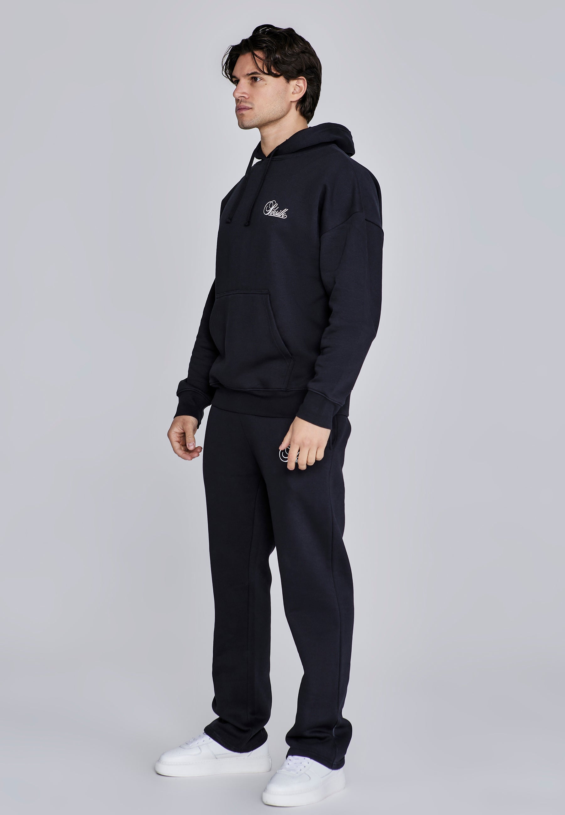 Ensemble Hoodie et Joggers en Noir Sets SikSilk