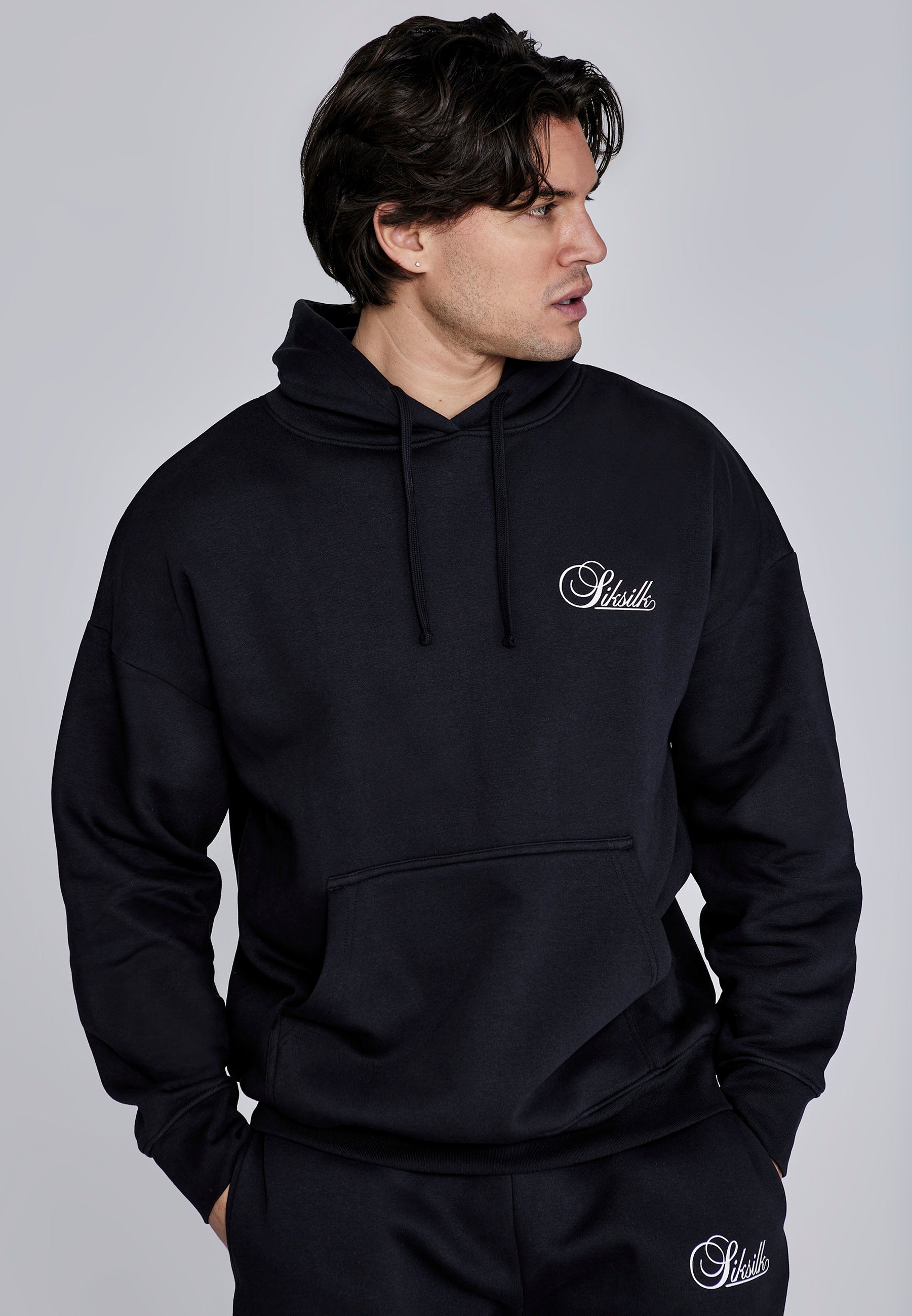 Ensemble Hoodie et Joggers en Noir Sets SikSilk