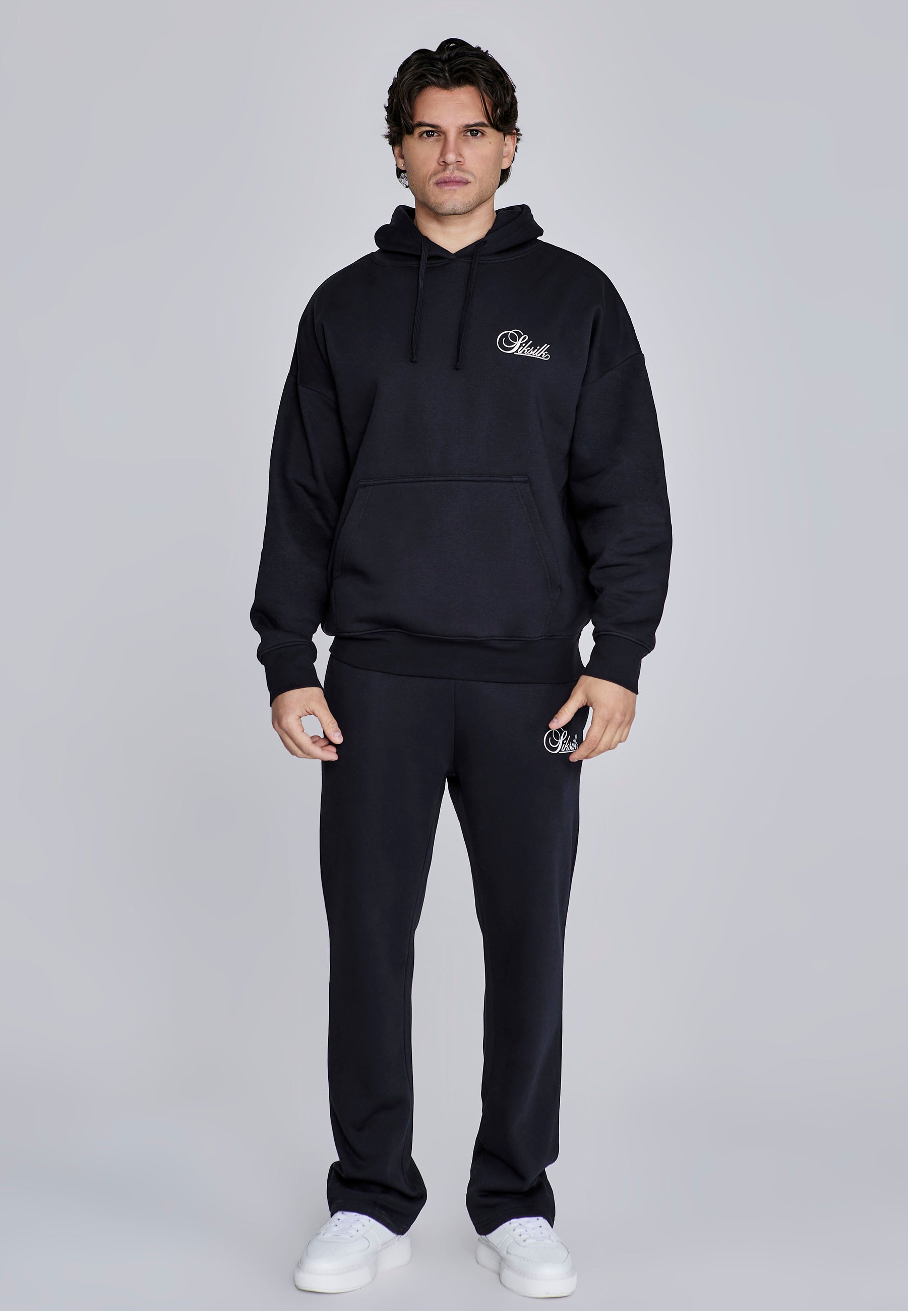 Ensemble Hoodie et Joggers en Noir Sets SikSilk