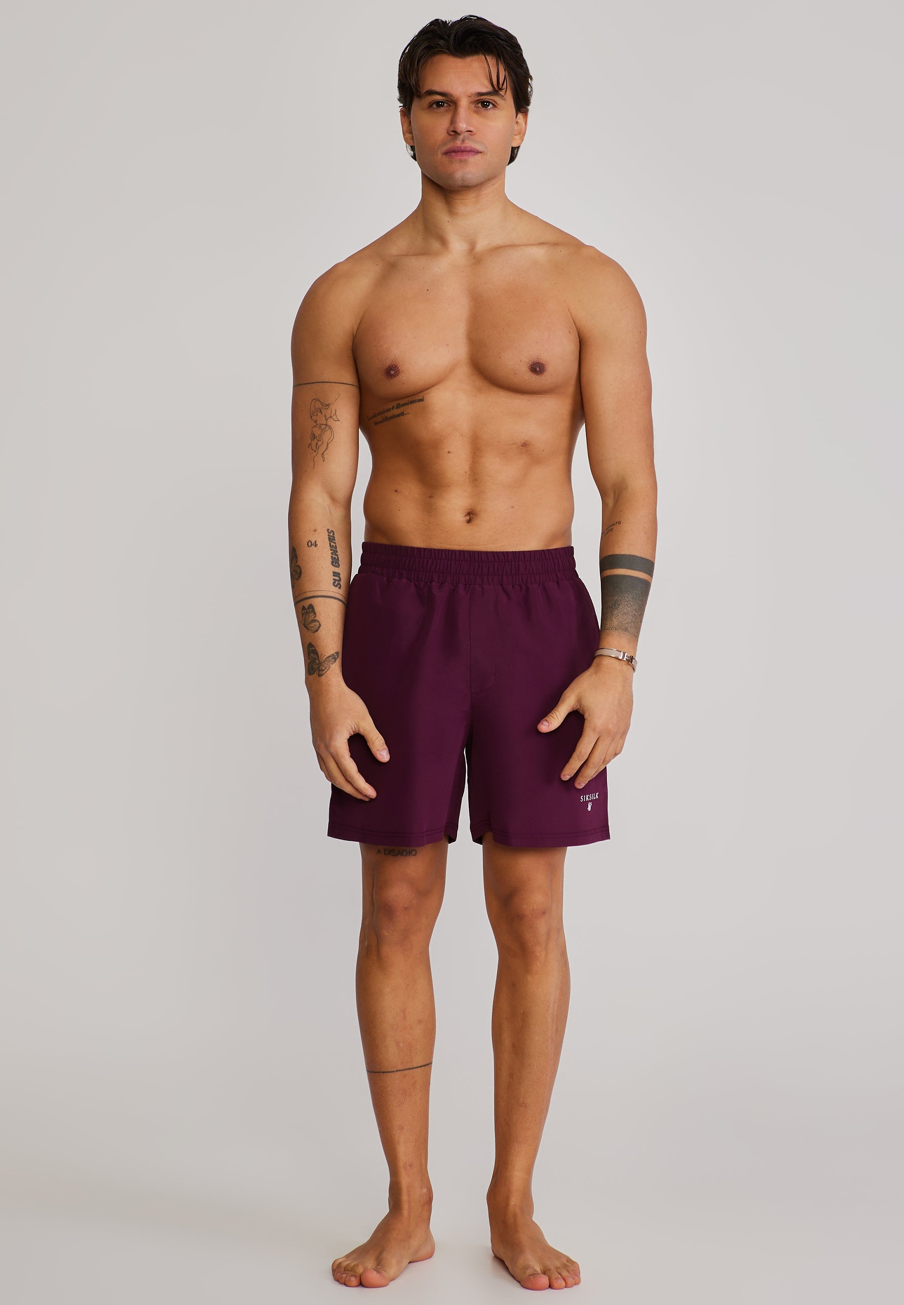 Short de bain bordeaux Maillot de bain SikSilk