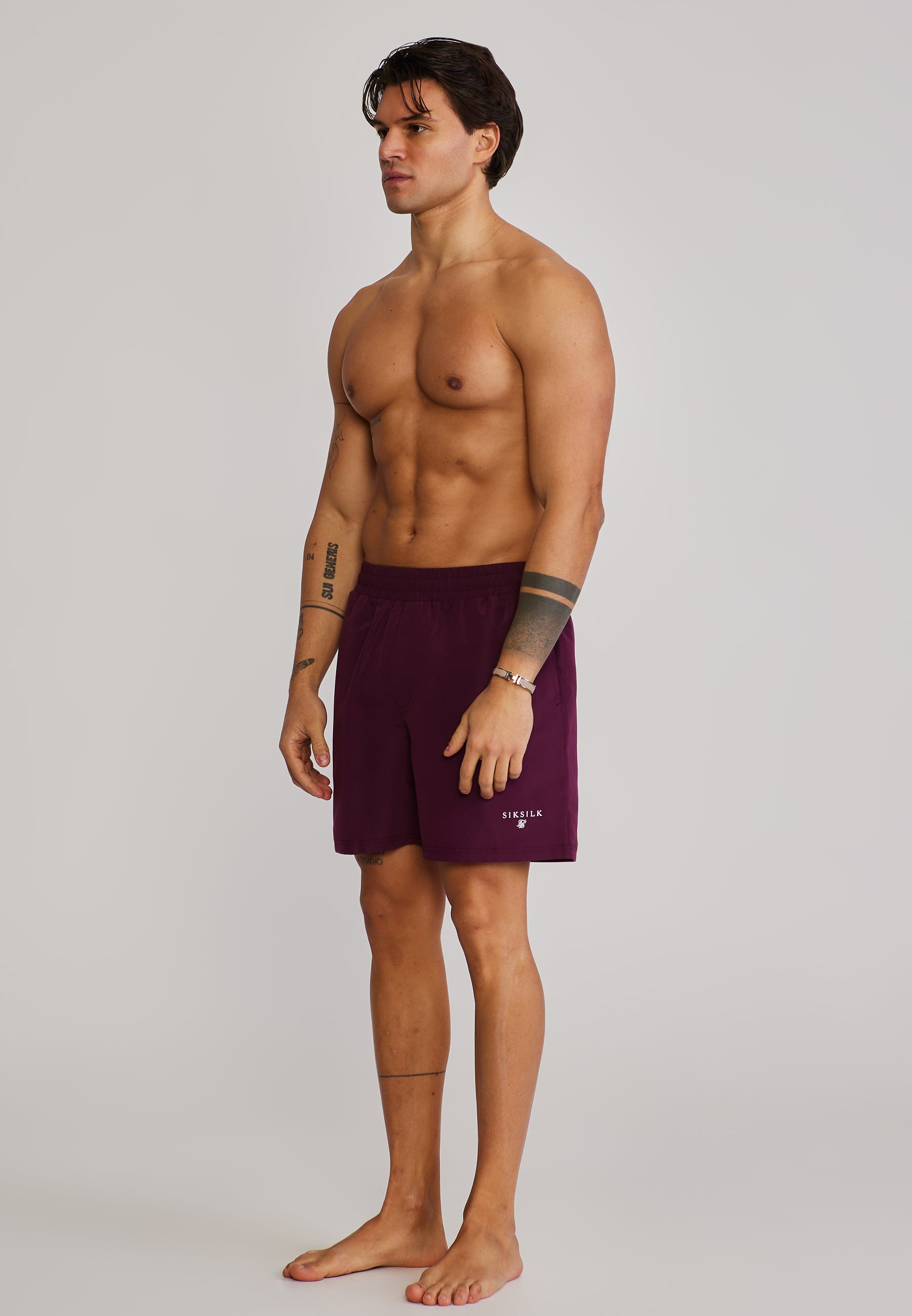 Short de bain bordeaux Maillot de bain SikSilk