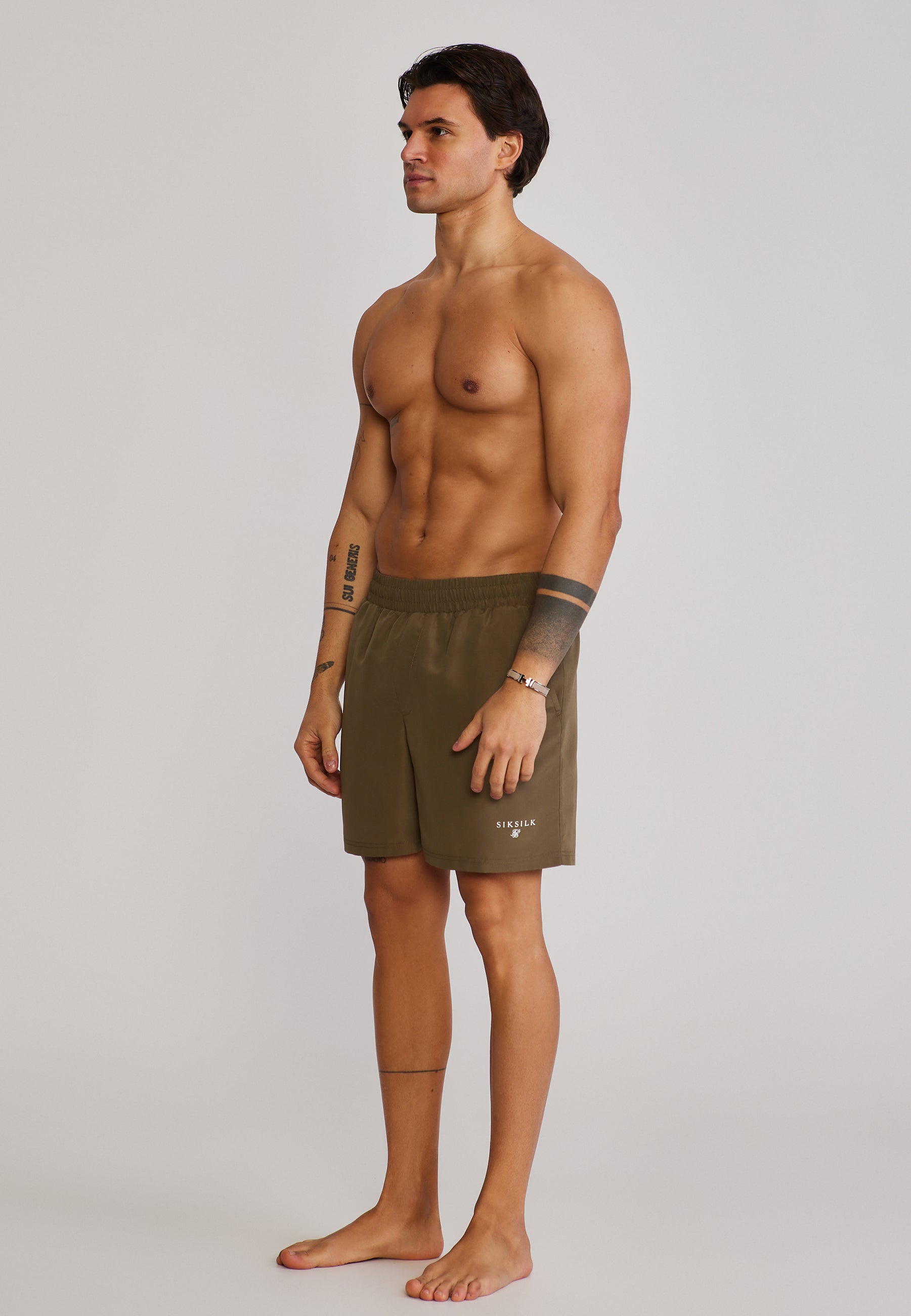 Short de bain vert kaki Maillots de bain SikSilk