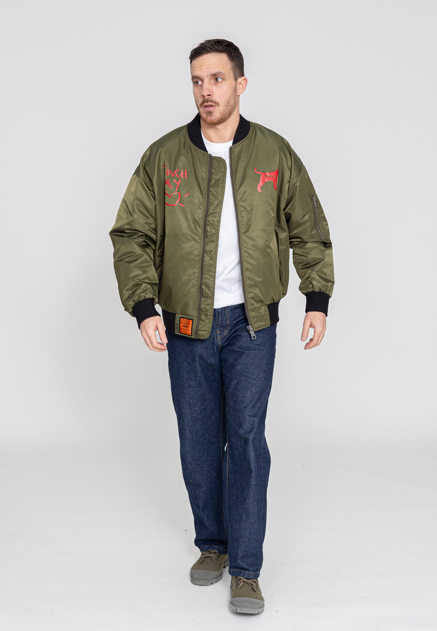Stay Beautiful M Bombers en kaki Vestes Bombers Original