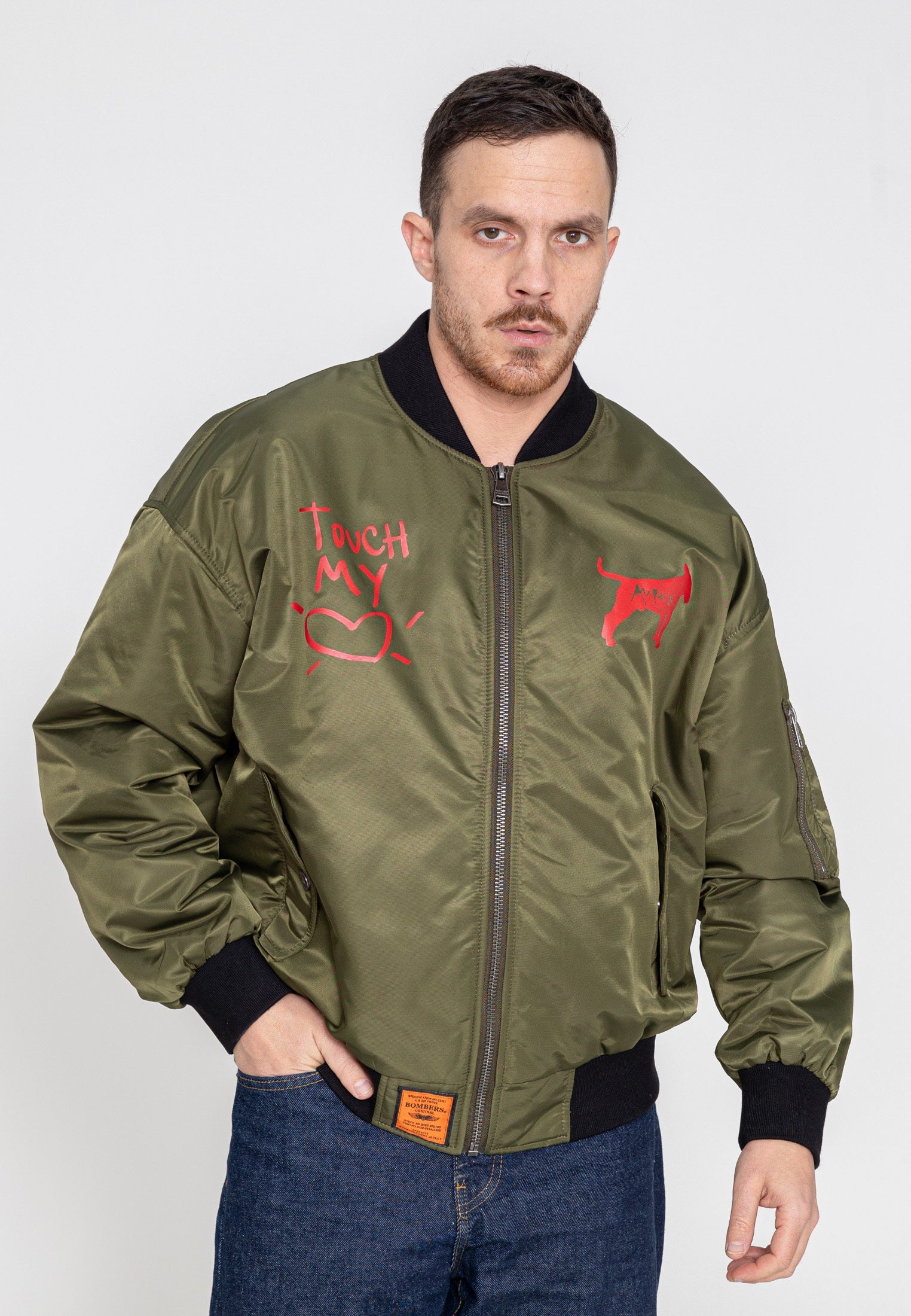Stay Beautiful M Bombers en kaki Vestes Bombers Original