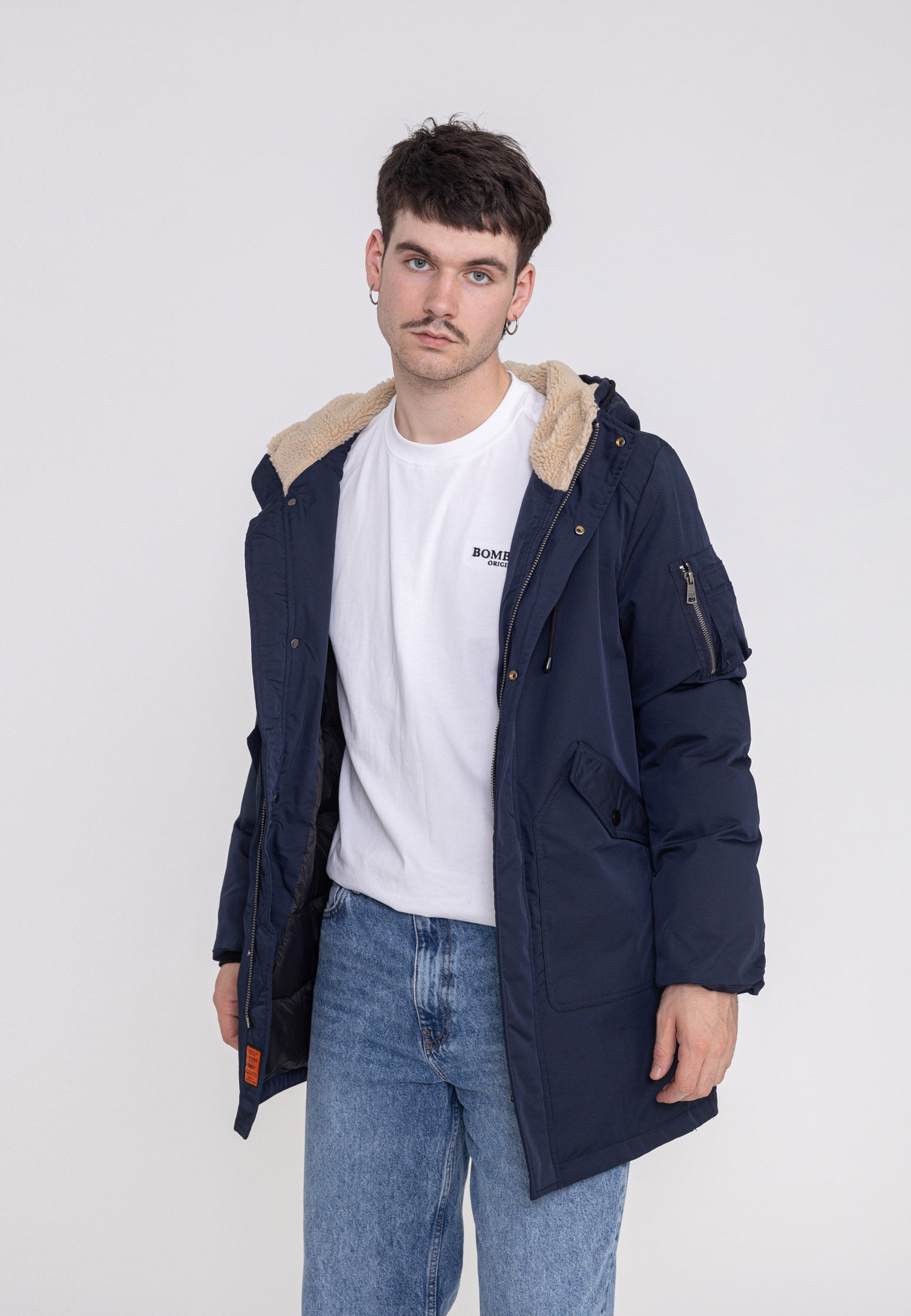 Telluride M Veste longue in Navy Vestes Bombers Original