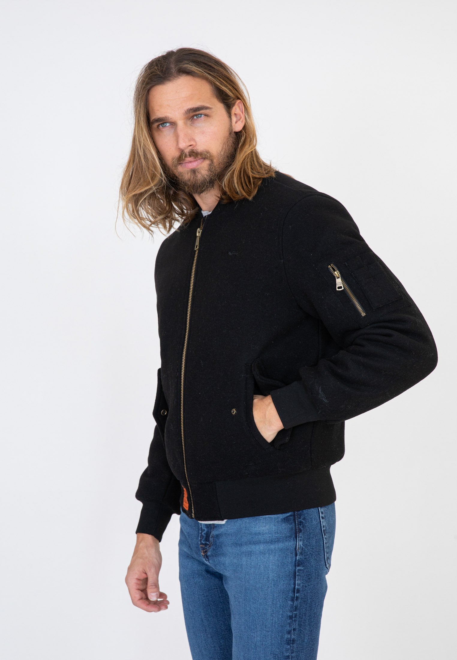 Blouson Track M Bomber dans Black Vestes Bombers Original