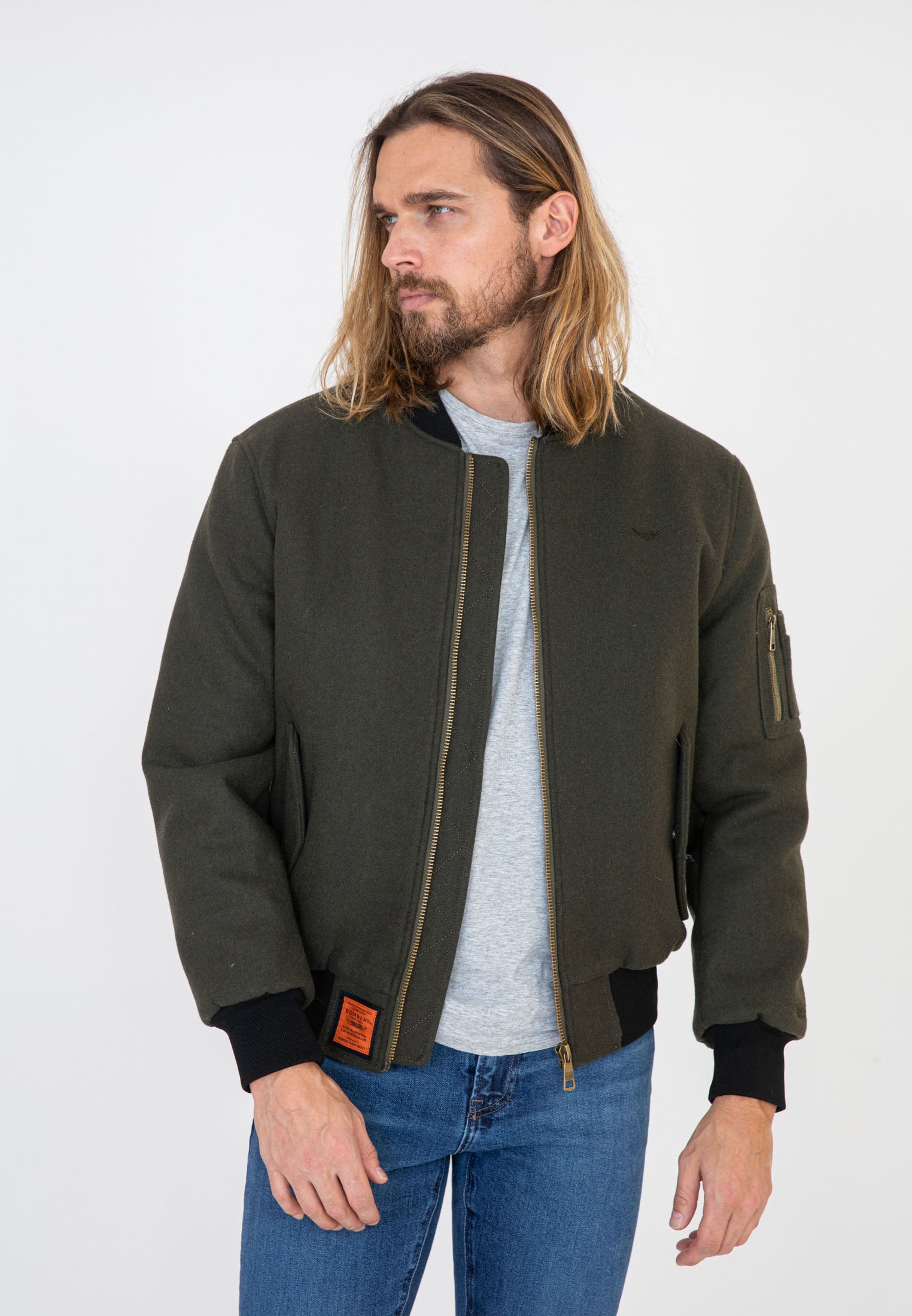 Track M Bomber dans Vestes Kaki Bombers Original
