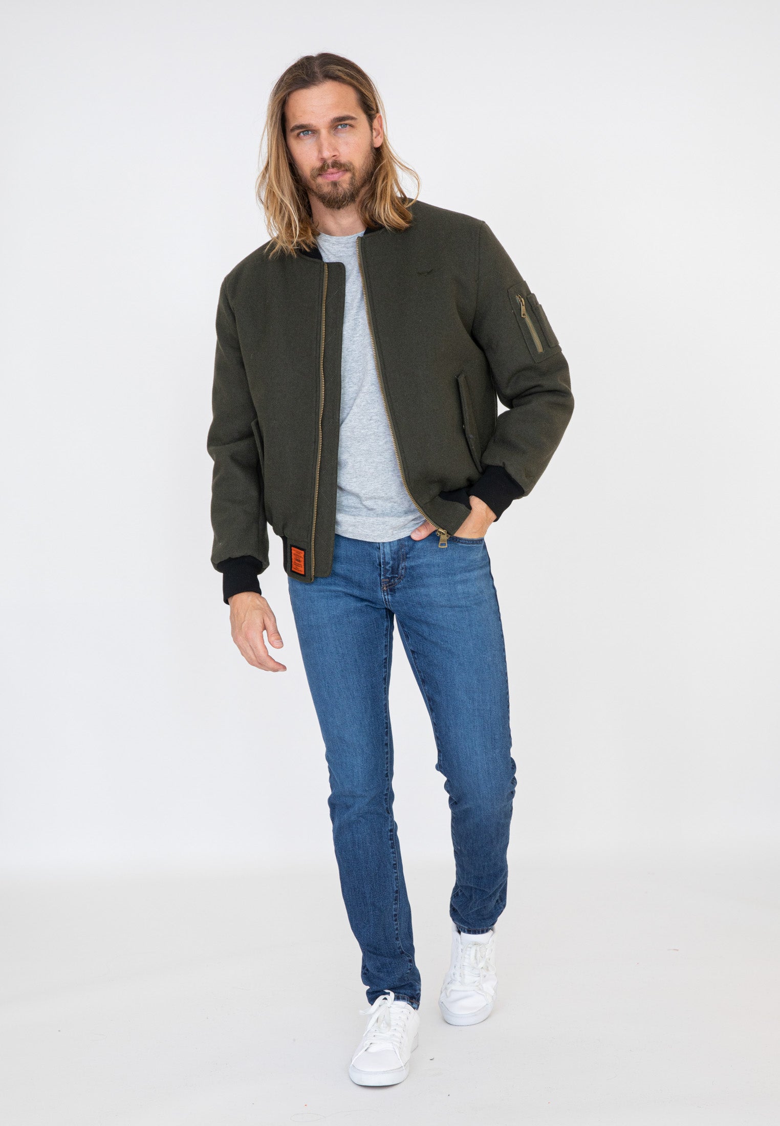 Track M Bomber dans Vestes Kaki Bombers Original