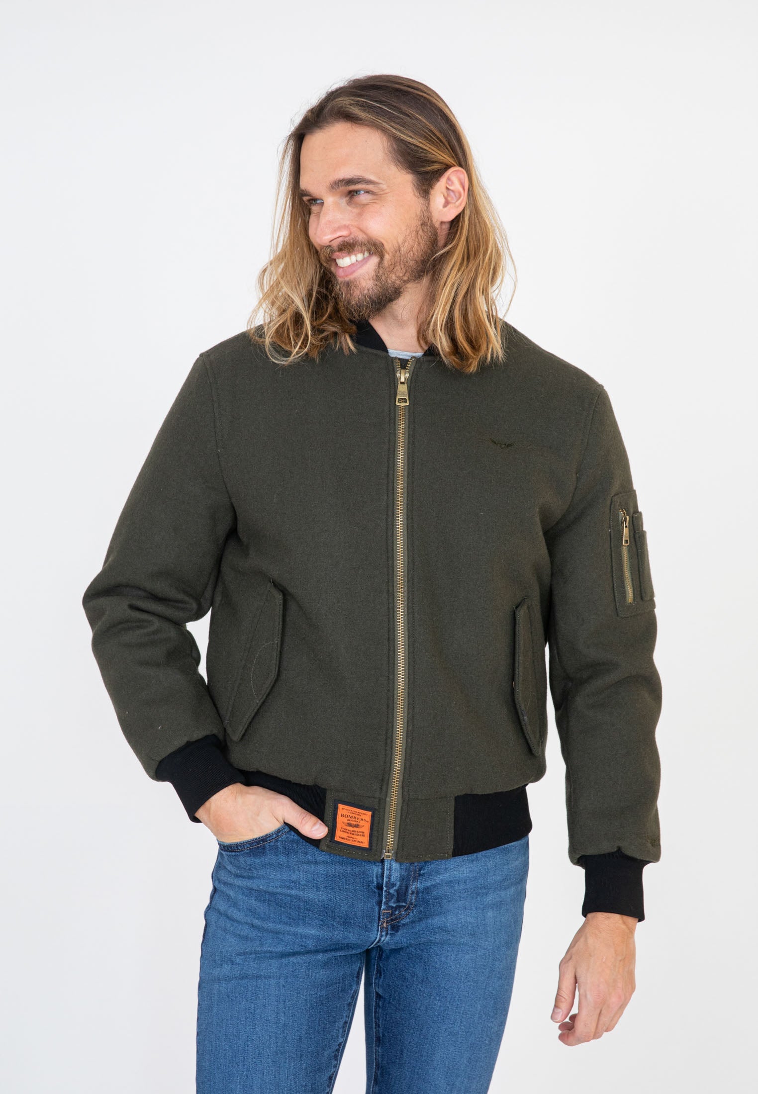 Track M Bomber dans Vestes Kaki Bombers Original