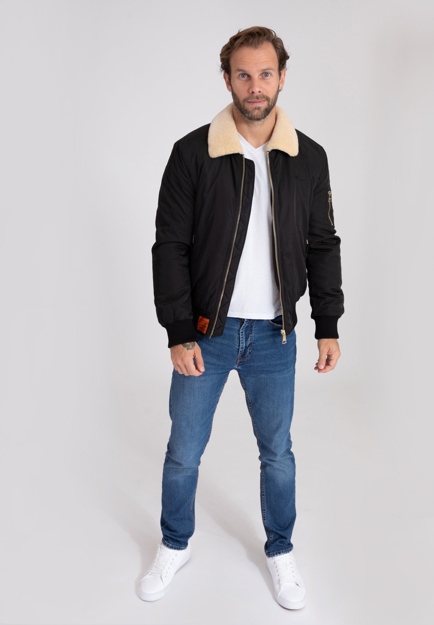 Veste Versmold M Bomber in Black Vestes Bombers Original