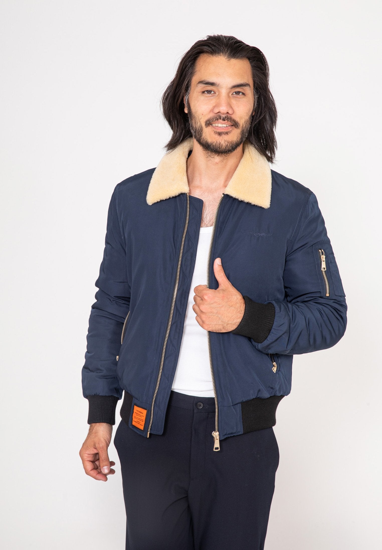 Veste Versmold M Bomber in Navy Vestes Bombers Original