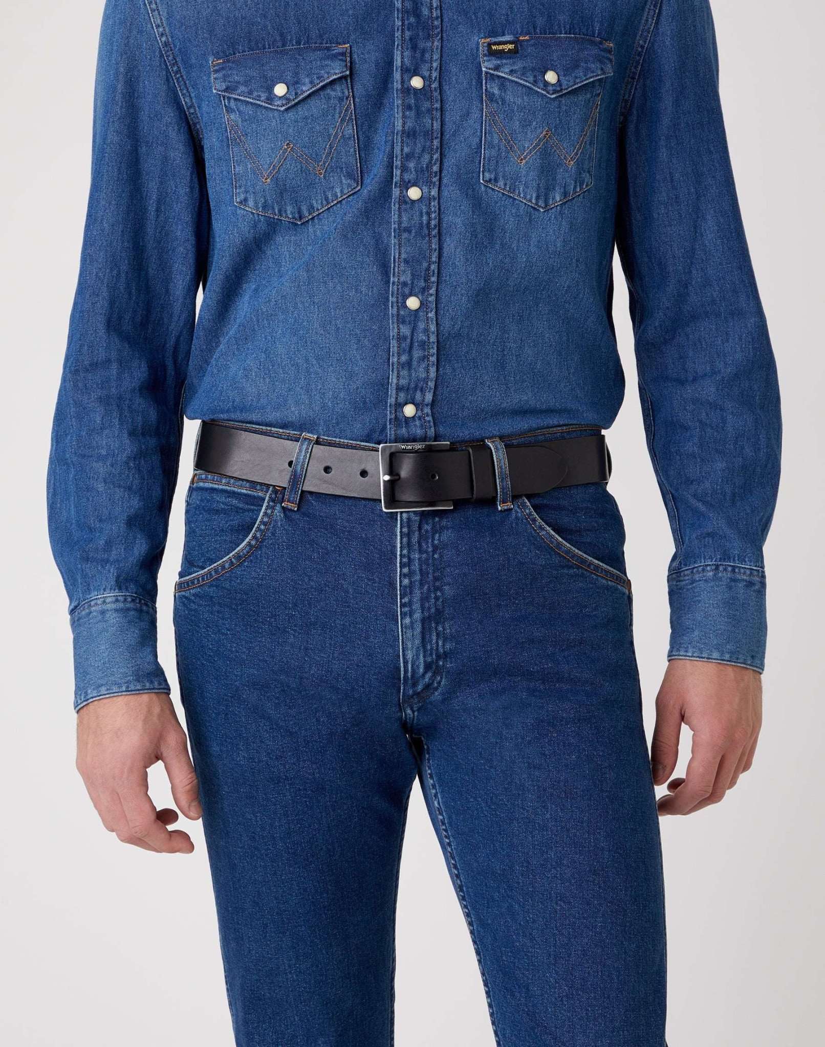 Câble Buckle Belt in Black Ceinture Wrangler