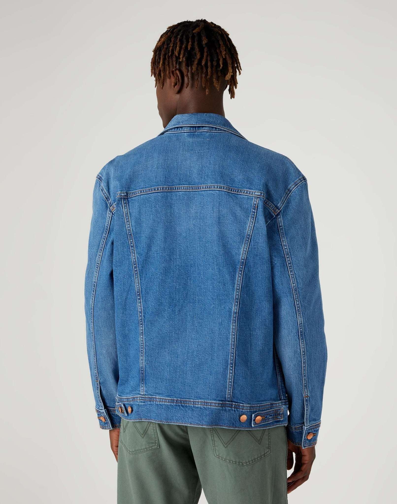 Anti Fit Jacket in Blue Eyes Blue Vestes Wrangler