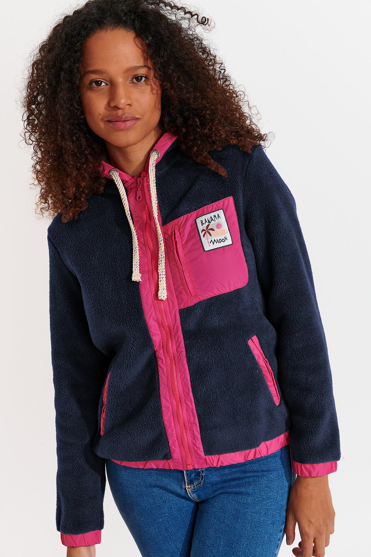 Veste polaire WARREN-BRICHILL marine Vestes Banana Moon
