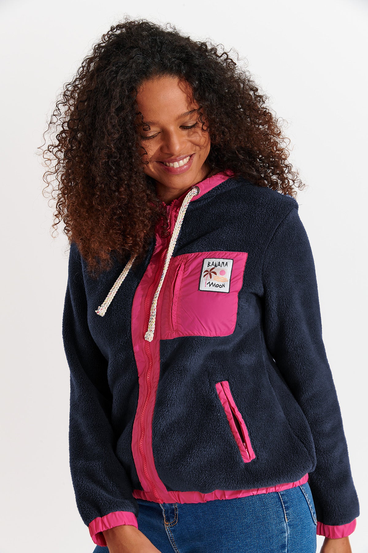 Veste polaire WARREN-BRICHILL marine Vestes Banana Moon