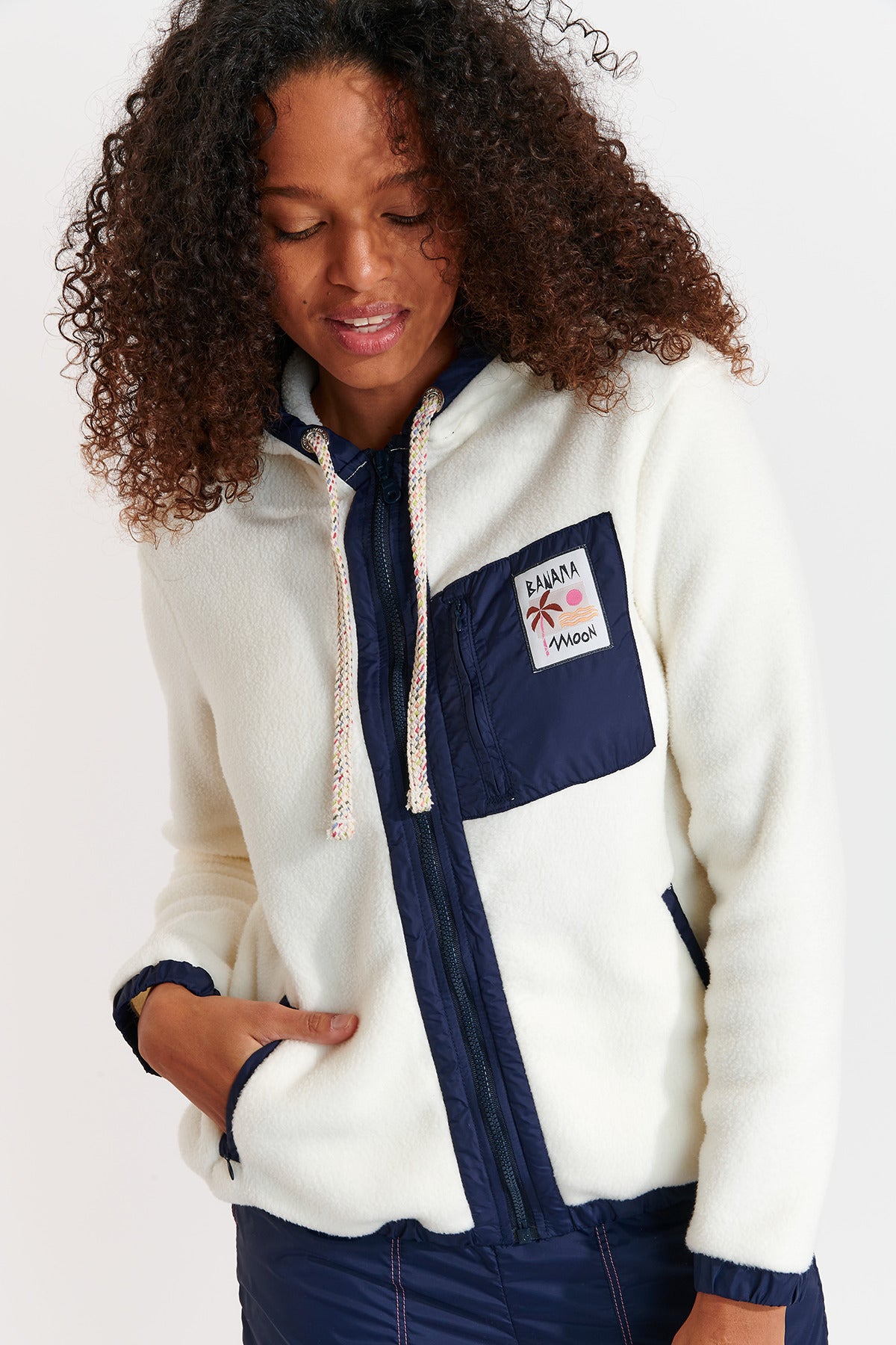 Veste polaire WARREN-BRICHILL en écru Vestes Banana Moon