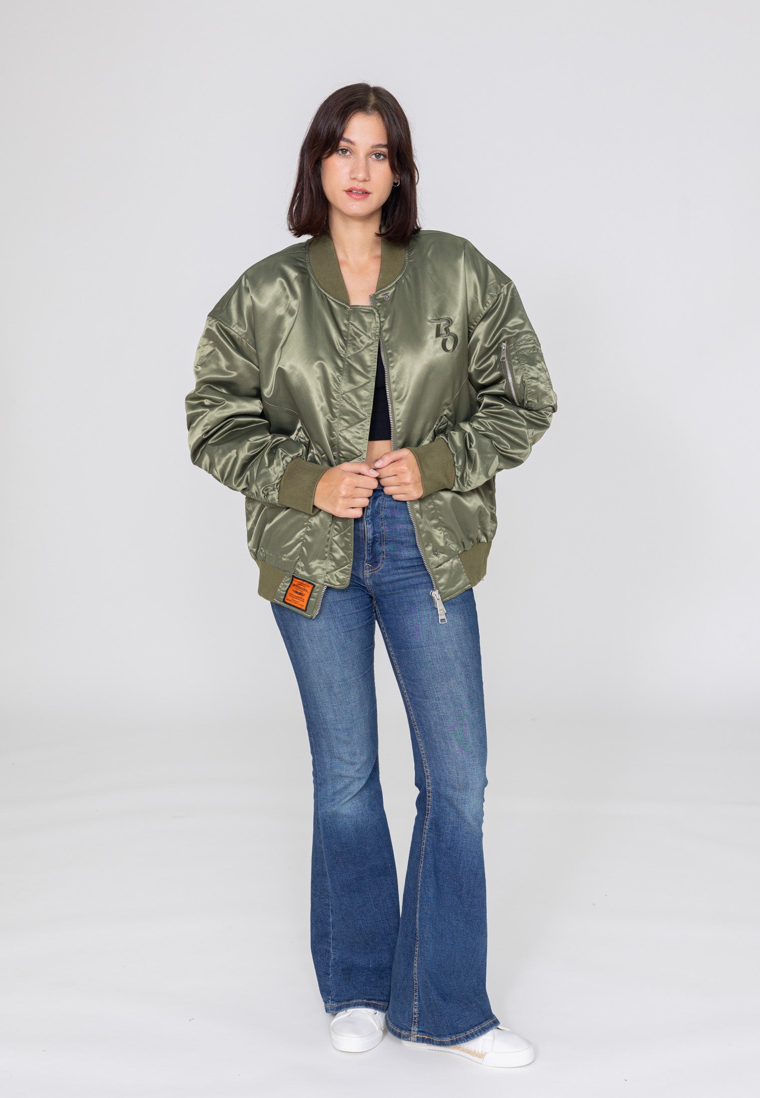 Bombardier Wavy U à Kaki Vestes Bombers Original