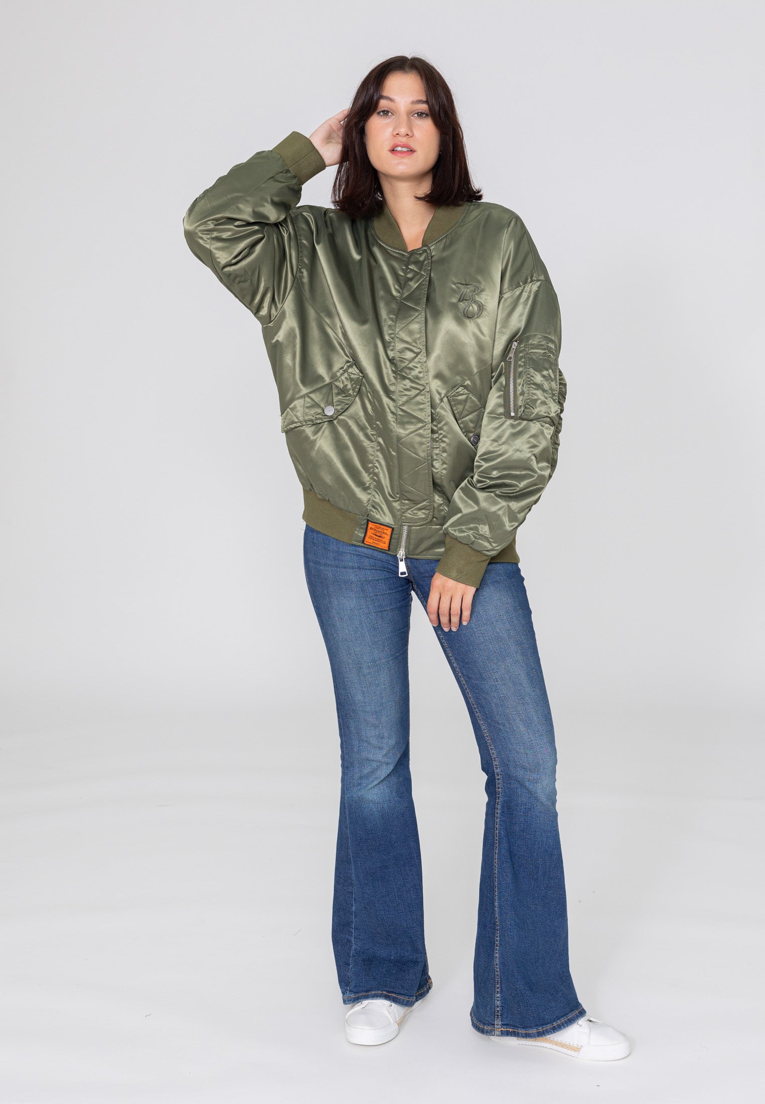 Bombardier Wavy U à Kaki Vestes Bombers Original
