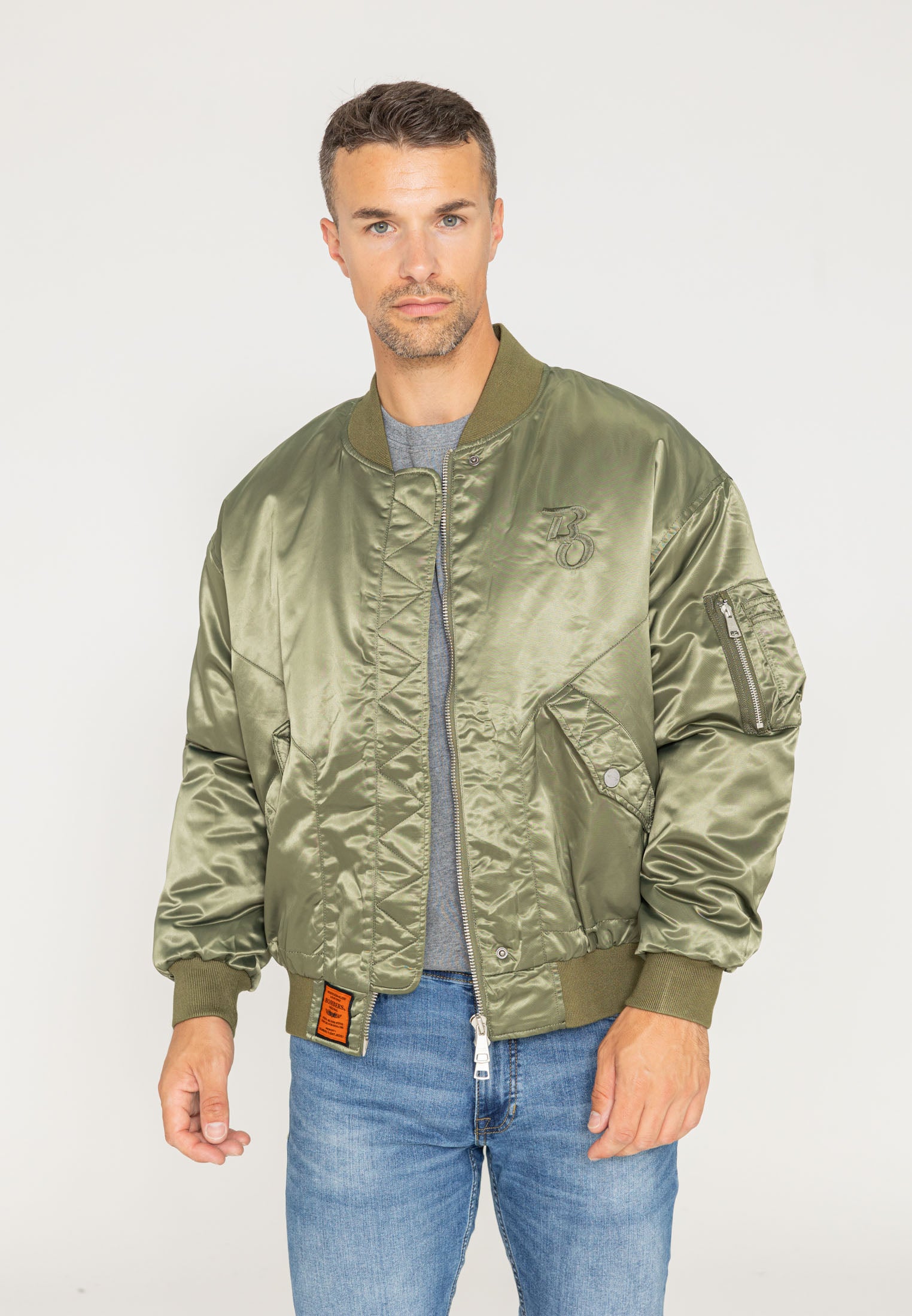 Bombardier Wavy U à Kaki Vestes Bombers Original