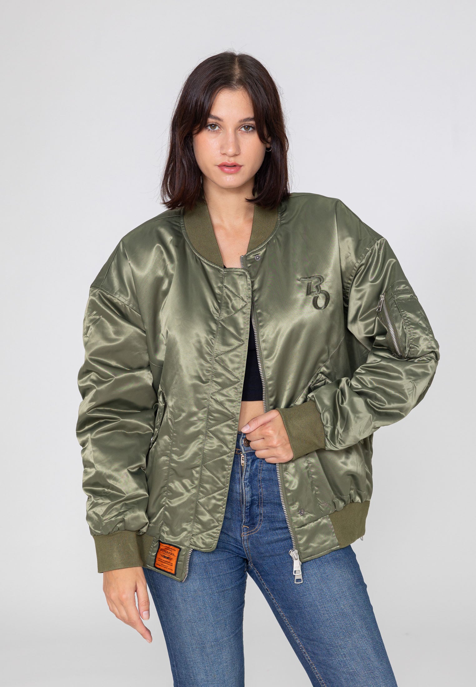 Bombardier Wavy U à Kaki Vestes Bombers Original