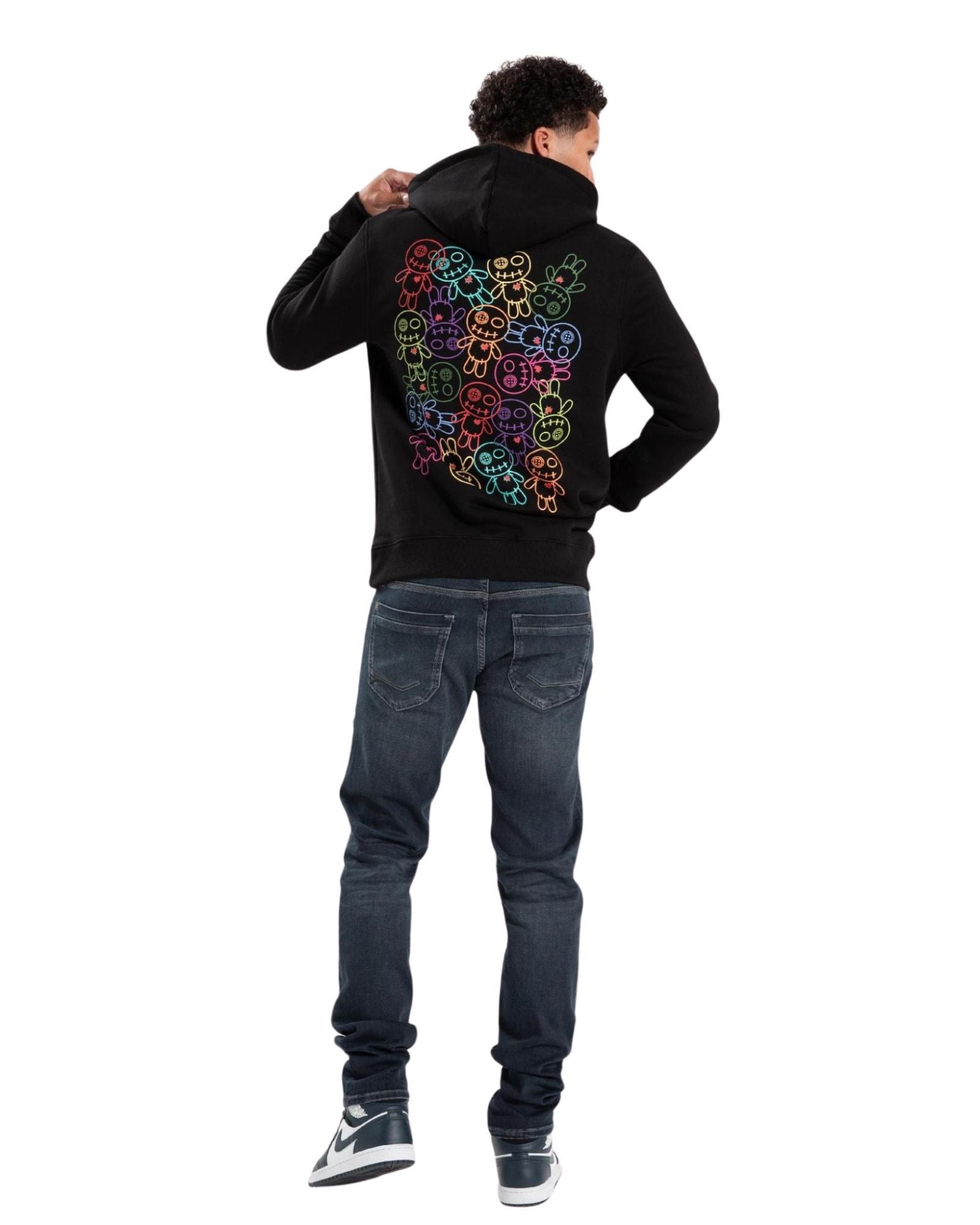 Sweat à capuche Bellevue en noir Sweat à capuche Wrong Friends