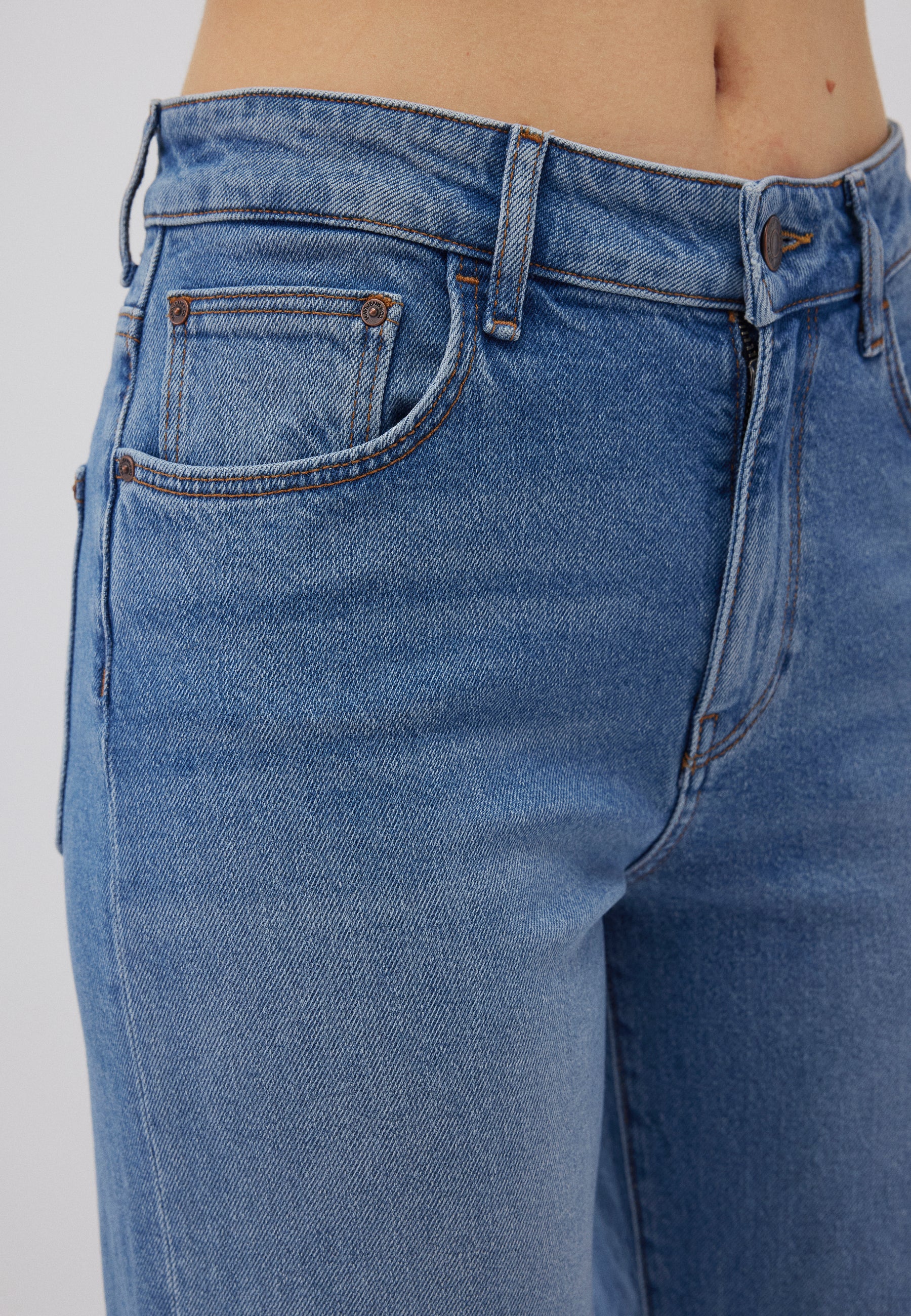 Malibu en jeans Mid Indigo Brushed 90s Mavi