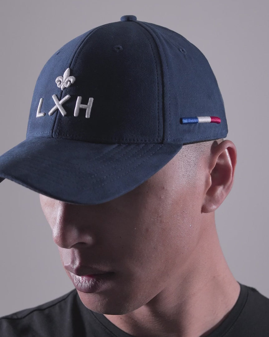 Casquette Suédine - Genève en Bleu Marine Caps LXH