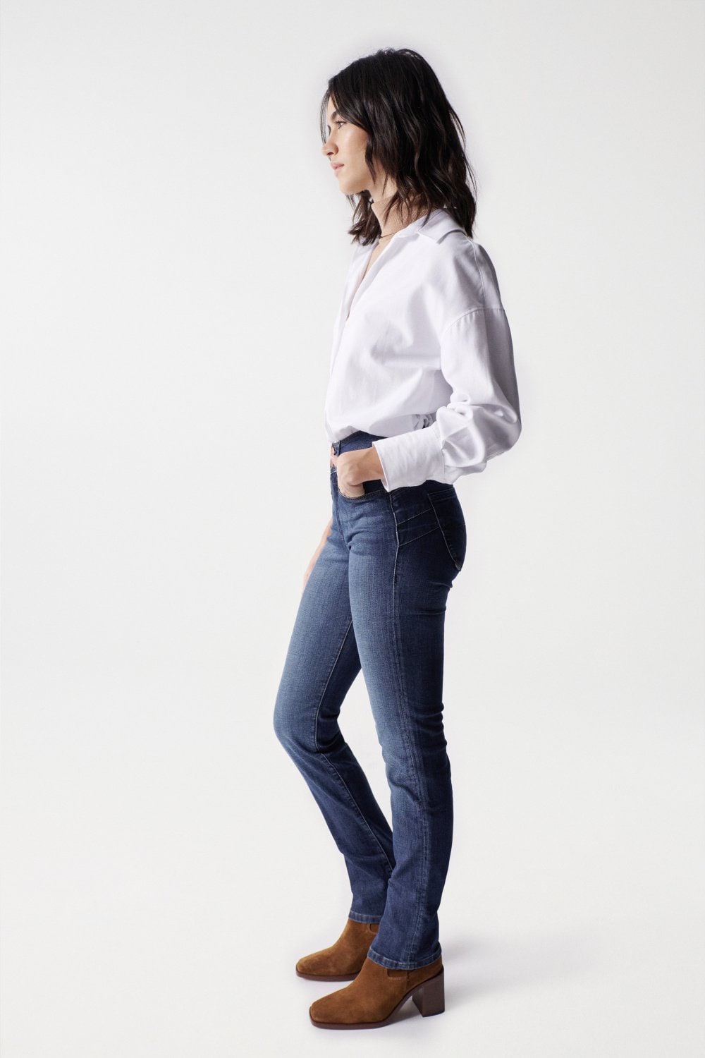 Jeans Secret Slim Push-In en Medium Wash Salsa Jeans