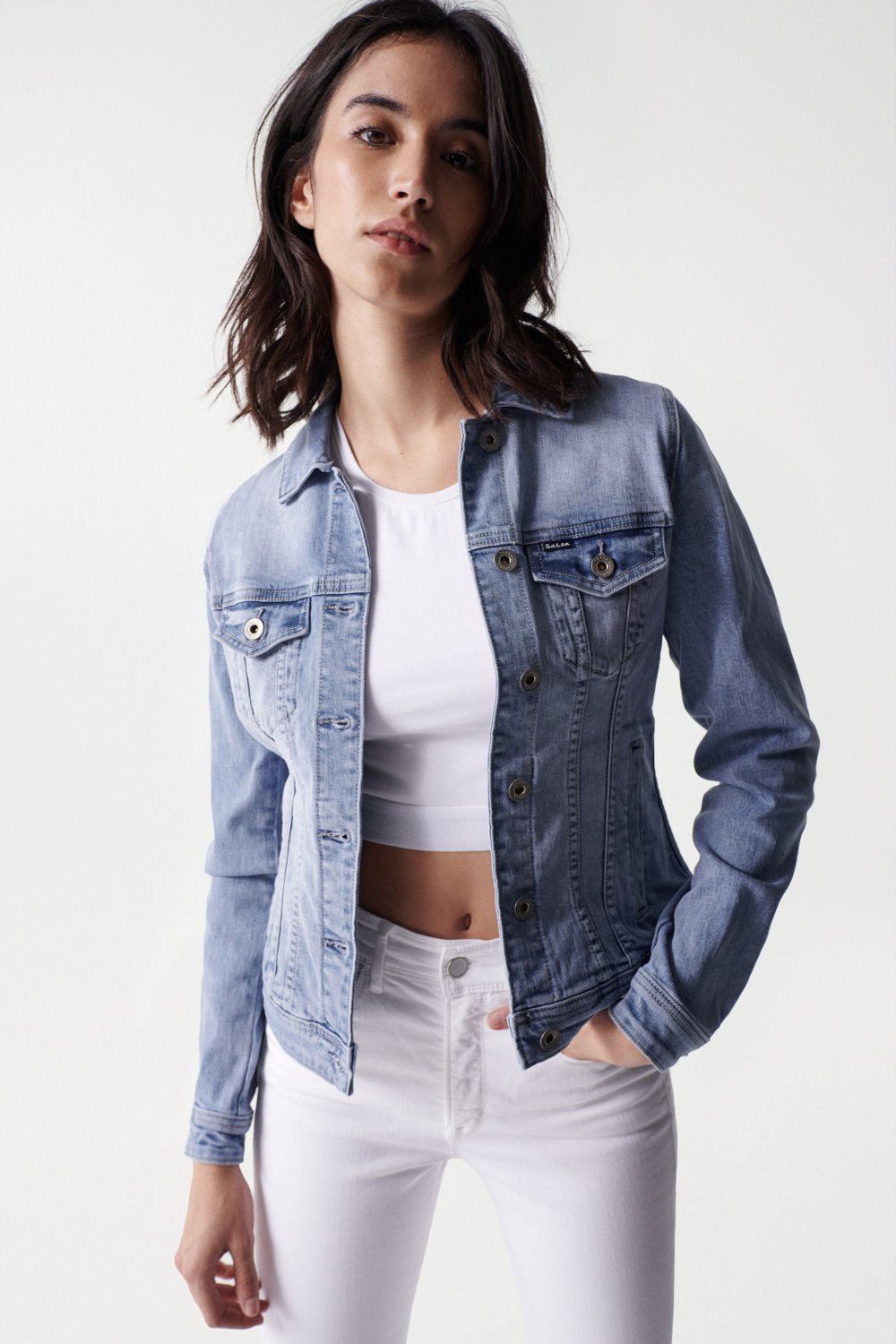 Veste Denim Trucker dans Vestes Medium Light Salsa Jeans