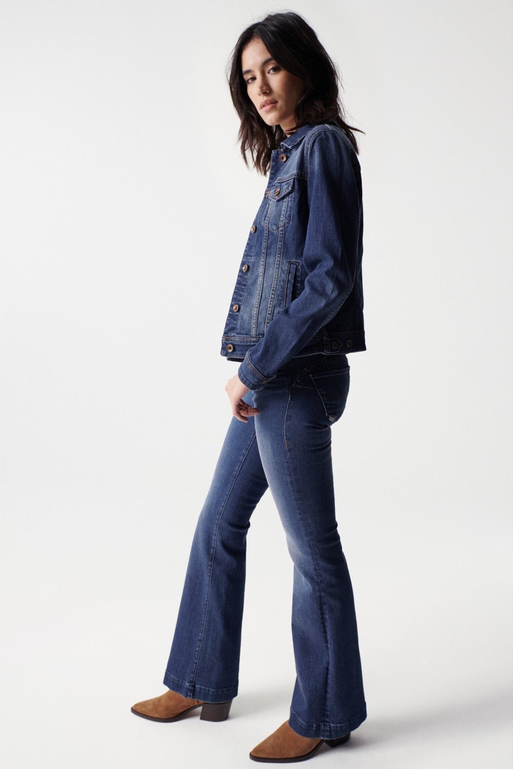 Veste de camionneur Denim dans Vestes Dark Wash Salsa Jeans
