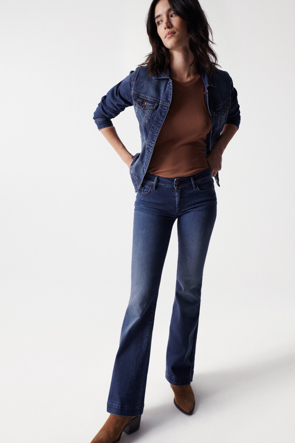 Veste de camionneur Denim dans Vestes Dark Wash Salsa Jeans
