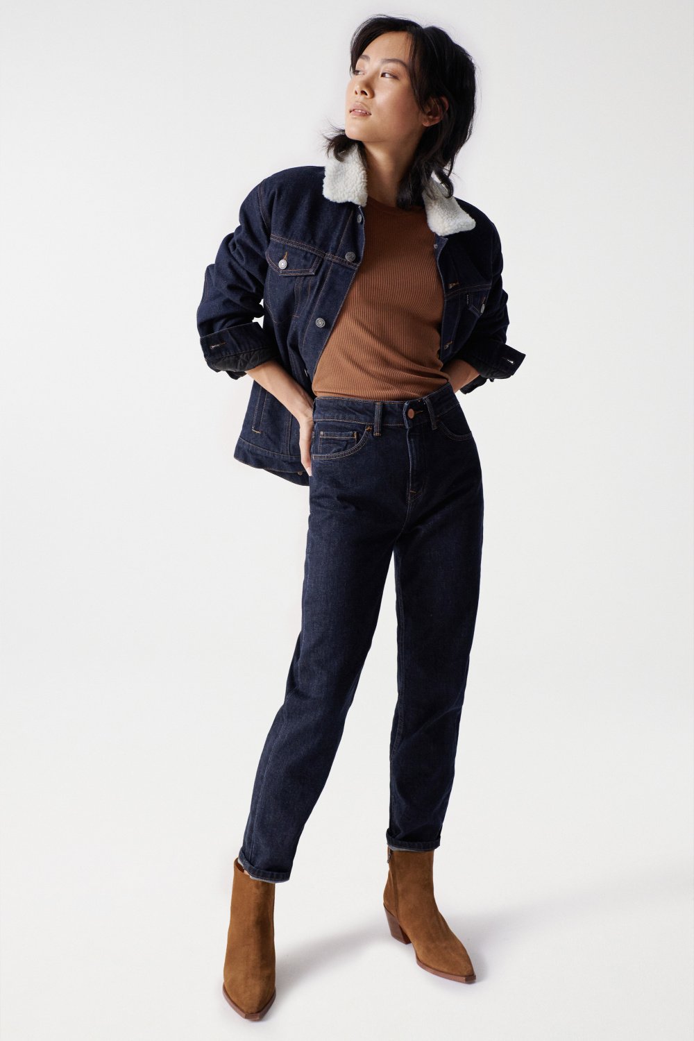 Jeans True Cropped Slim Comfort en Medium Wash Salsa Jeans