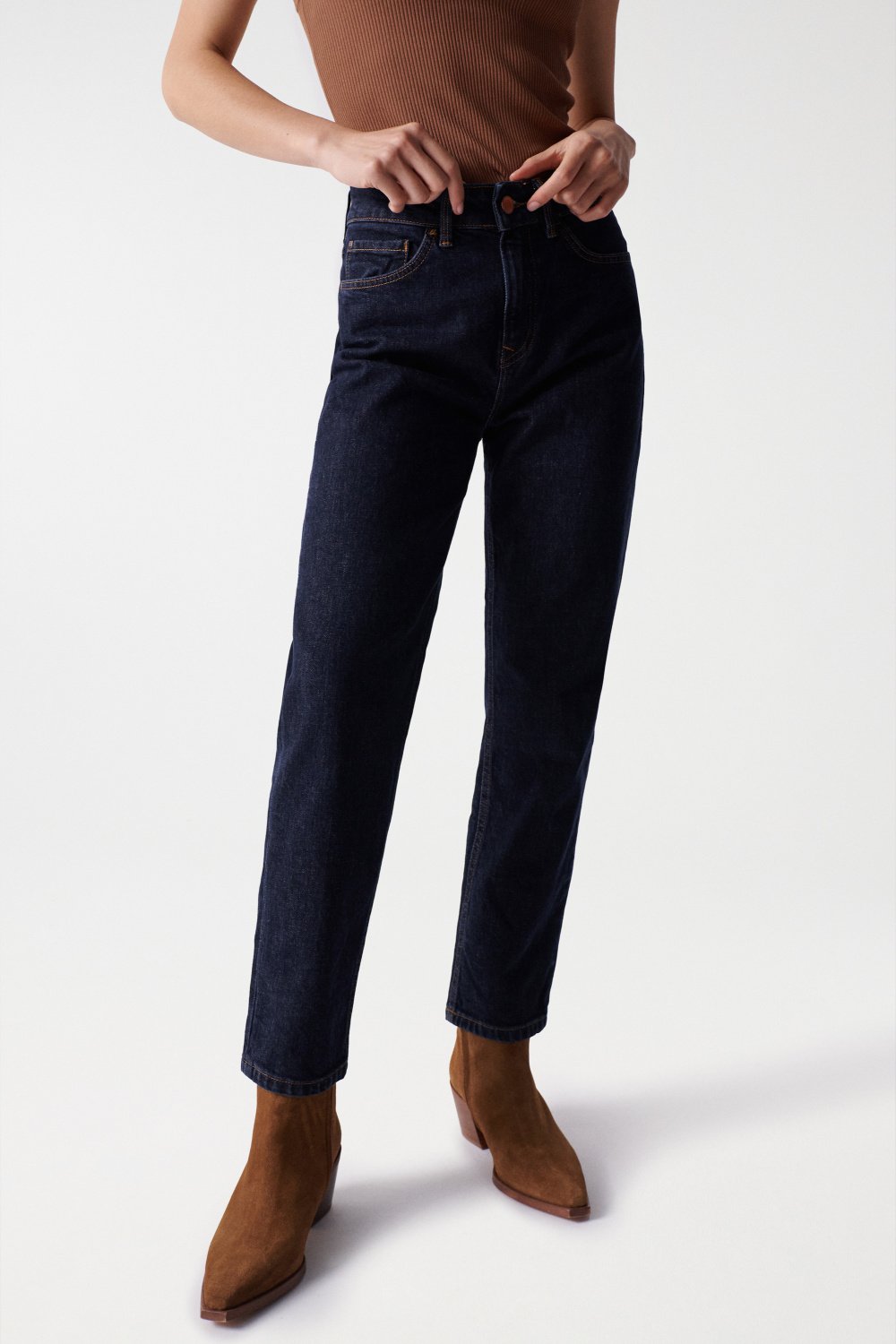 Jeans True Cropped Slim Comfort en Medium Wash Salsa Jeans