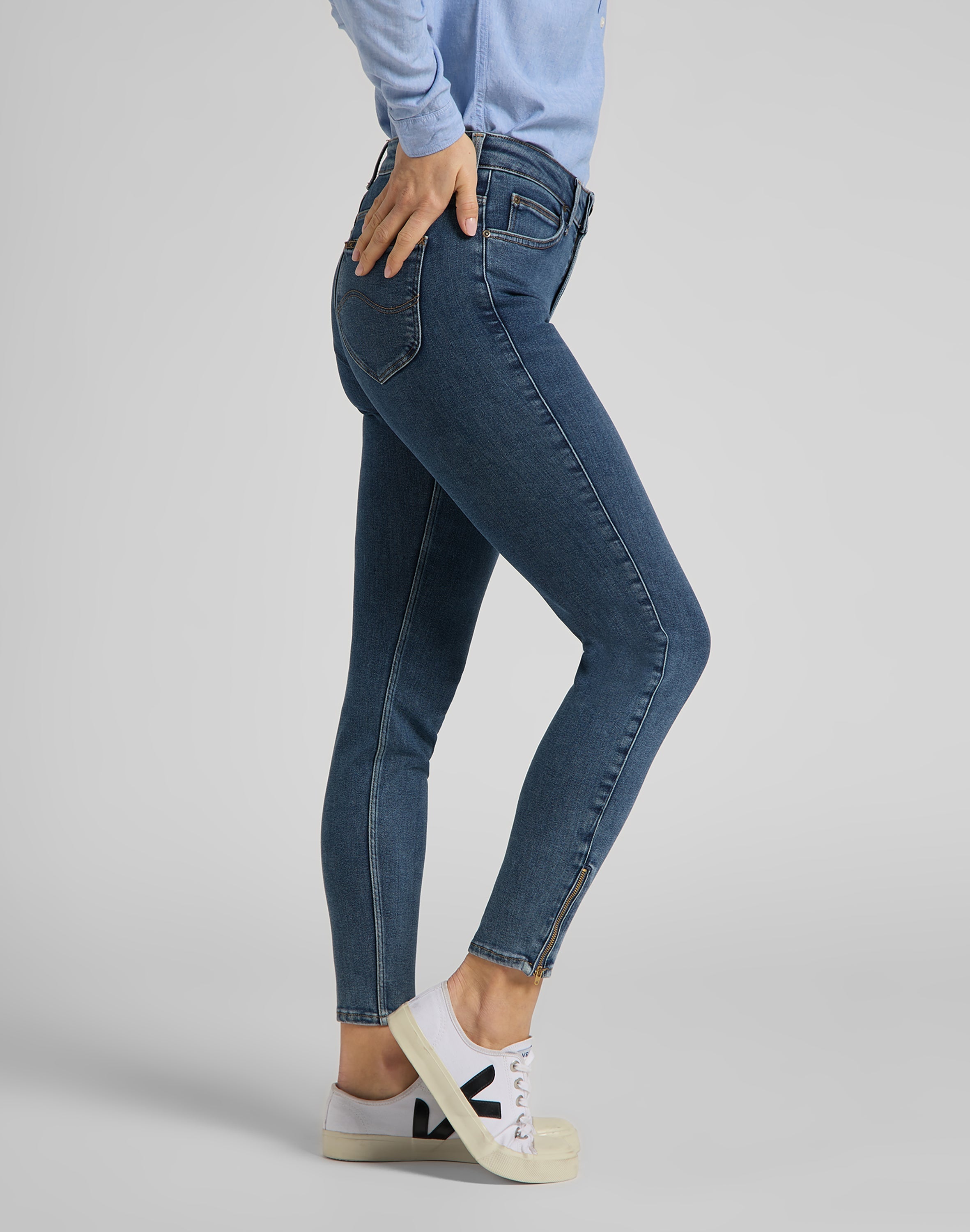 Jeans Scarlett High Zip en Mid Ely Lee