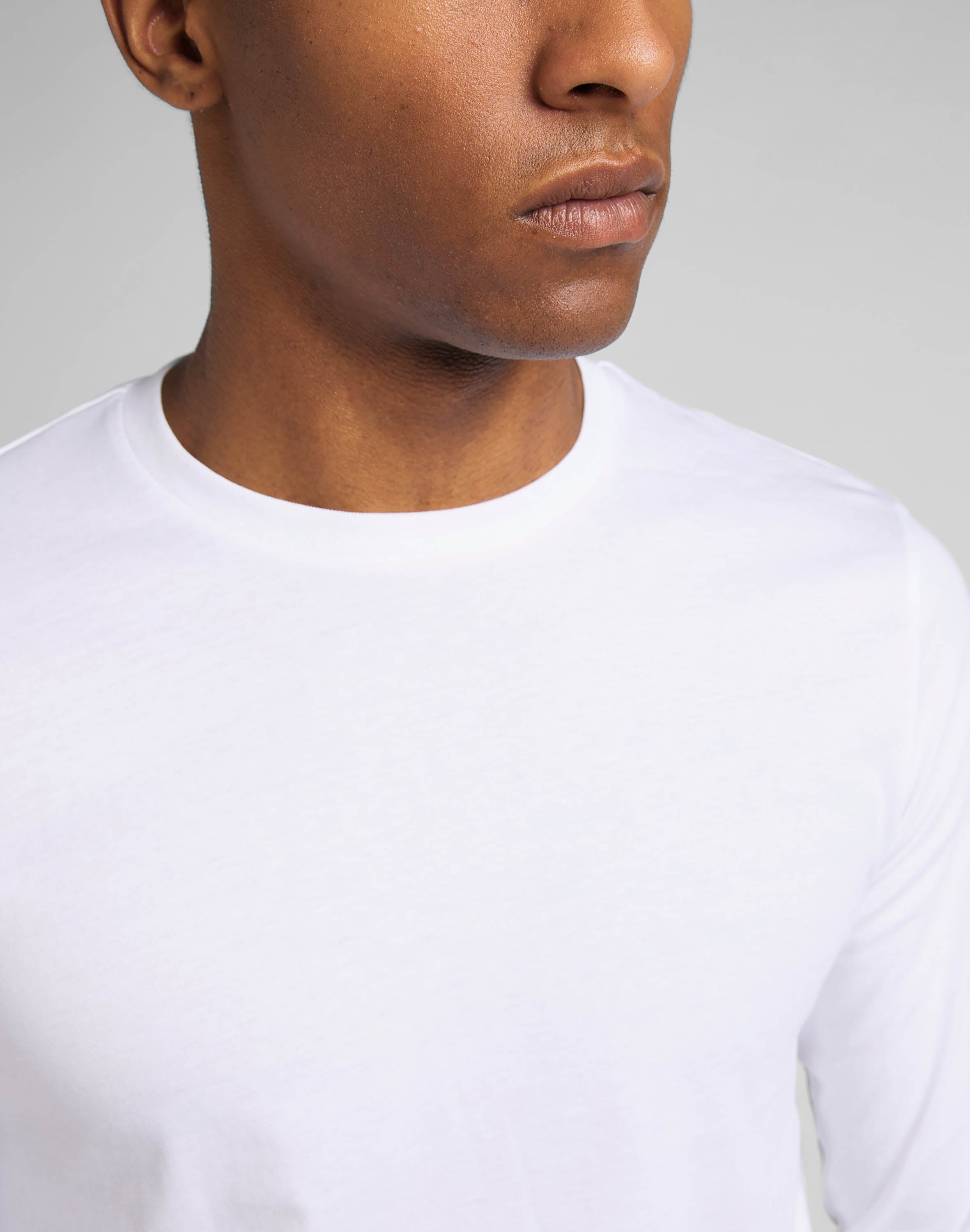 Twin Pack Crew Long Sleeve in Black/White Chemises Lee