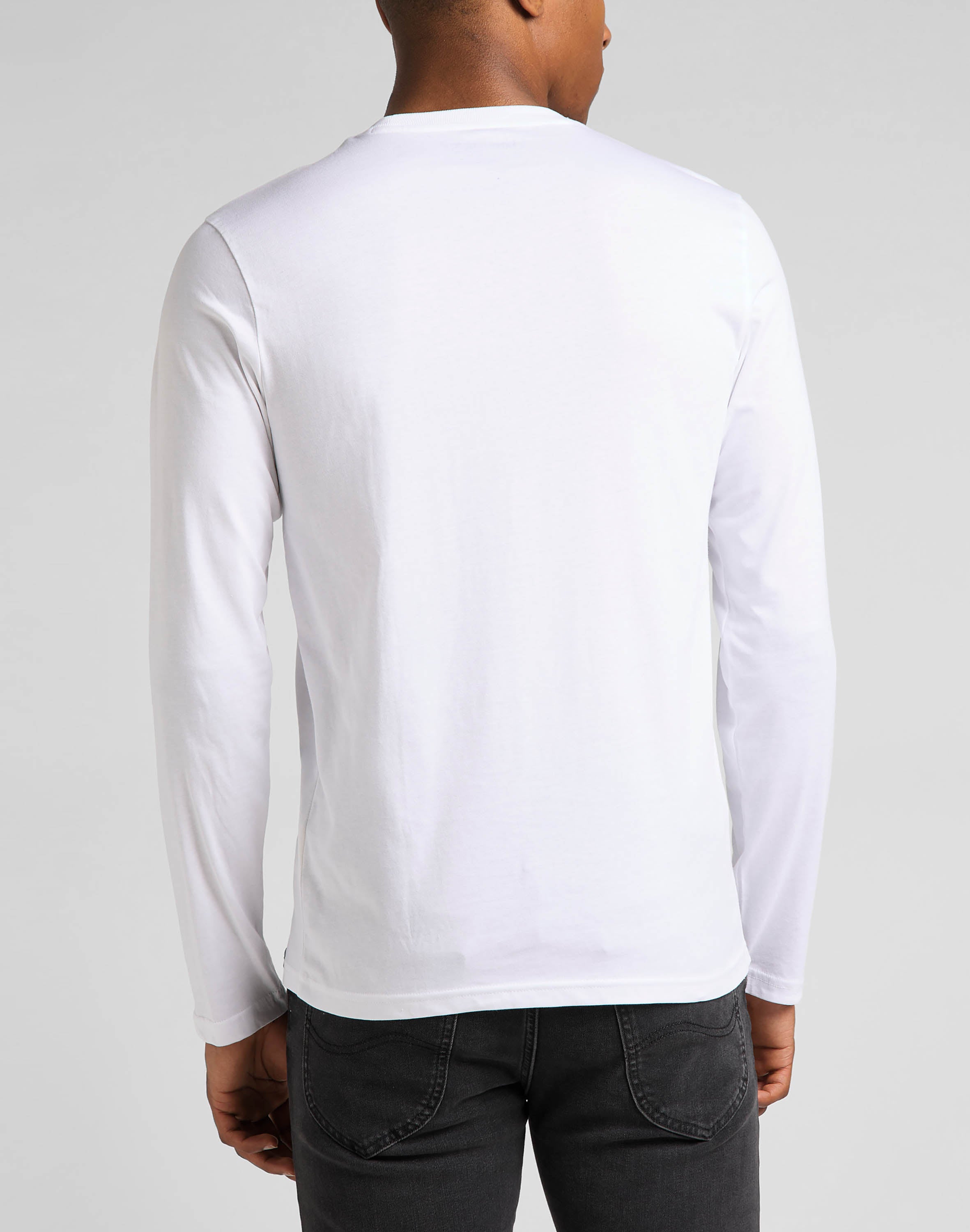 Twin Pack Crew Long Sleeve in Black/White Chemises Lee