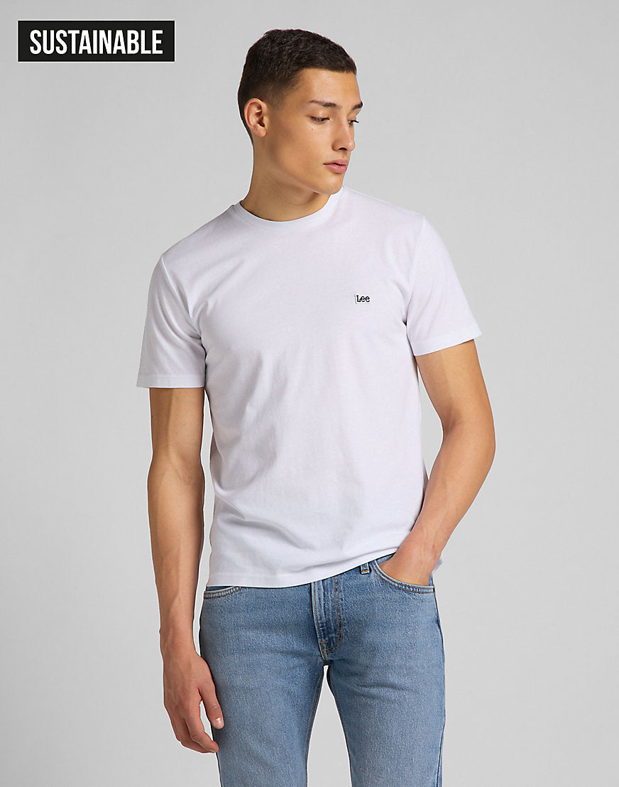 Tee shirt à manches courtes Patch Logo en blanc T-shirts Lee