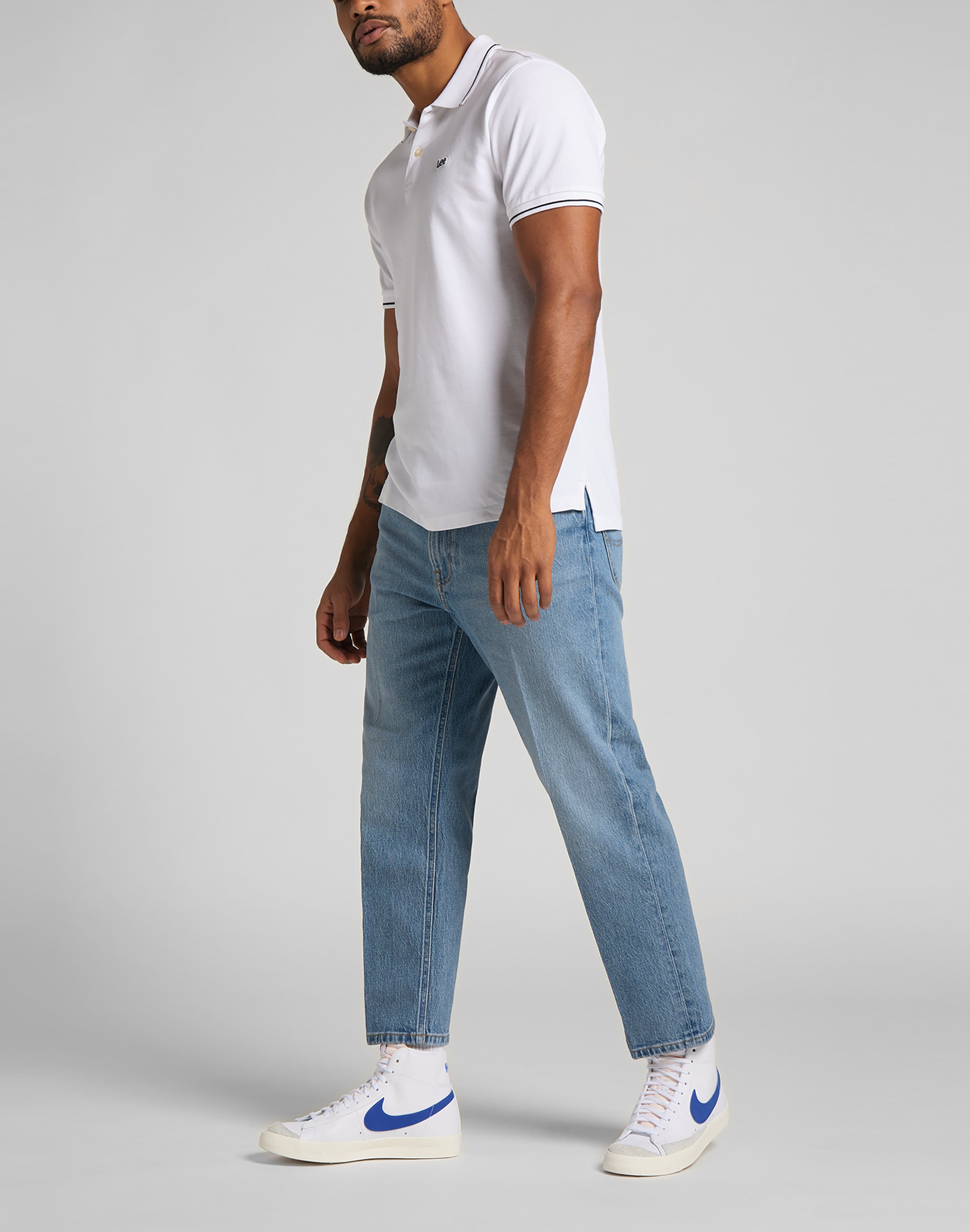 Polo piqué dans Bright White Polos Lee