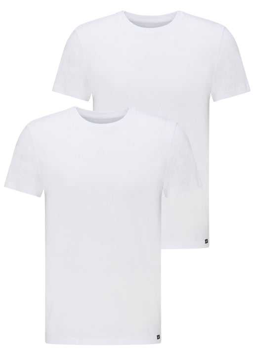 Twin Pack Crew en blanc T-shirts Lee