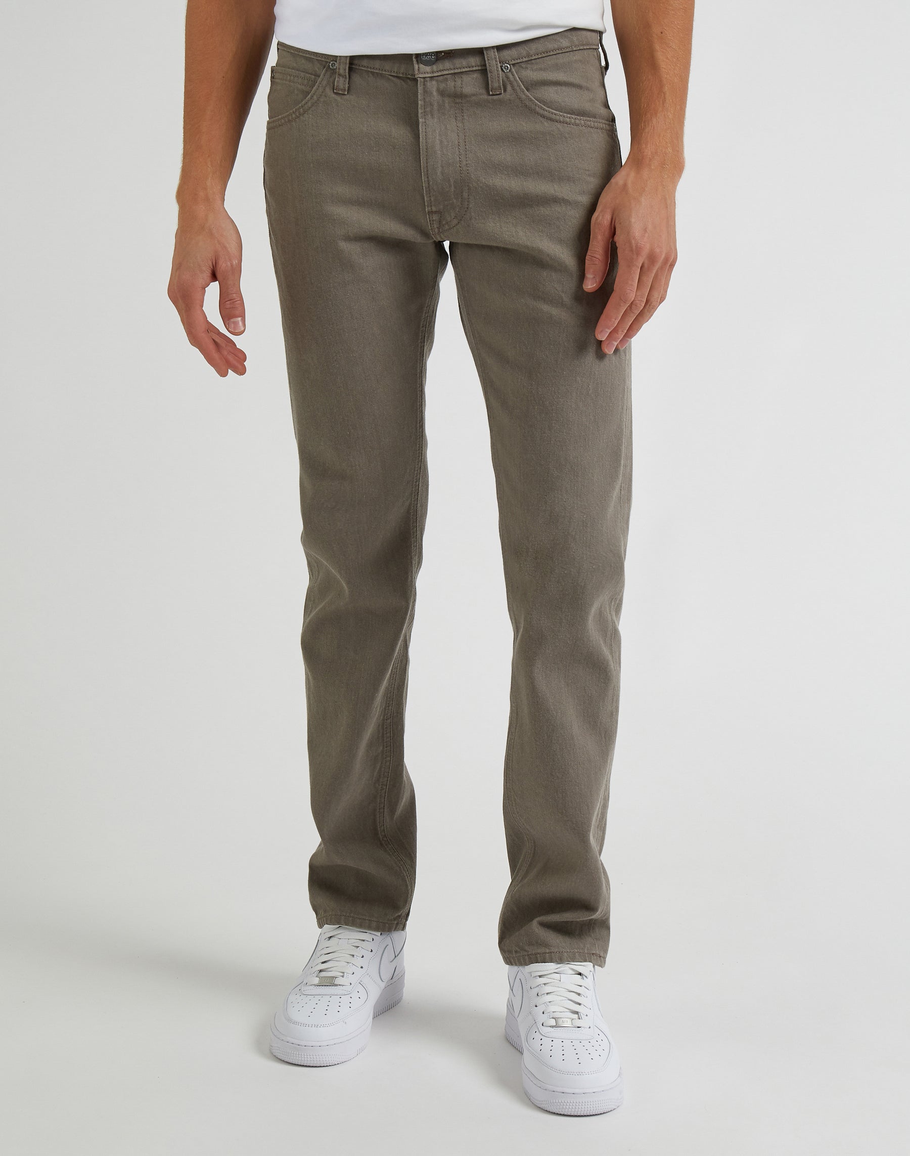 Daren Zip Fly Low Stretch in Pantalon Mushroom Lee