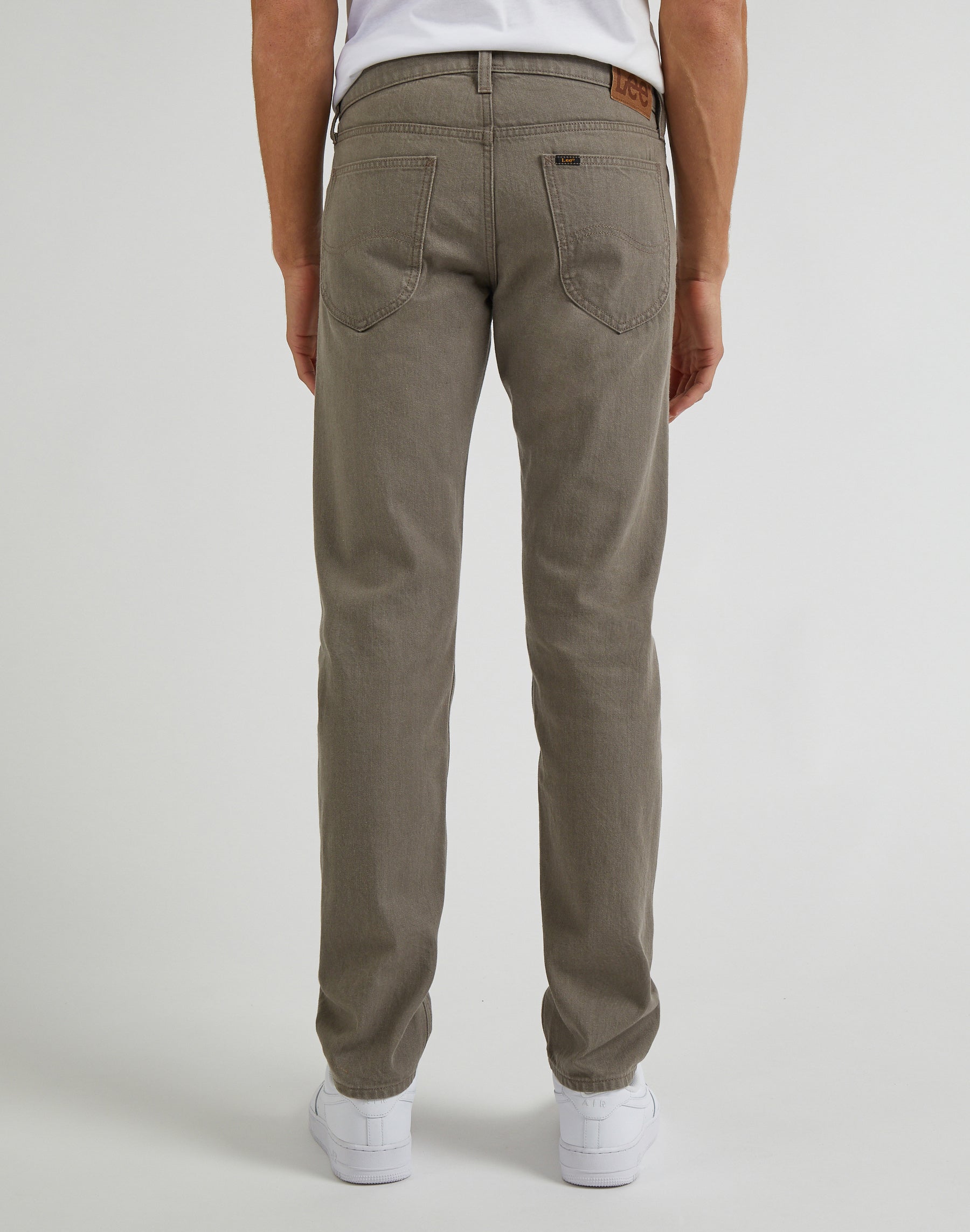 Daren Zip Fly Low Stretch in Pantalon Mushroom Lee