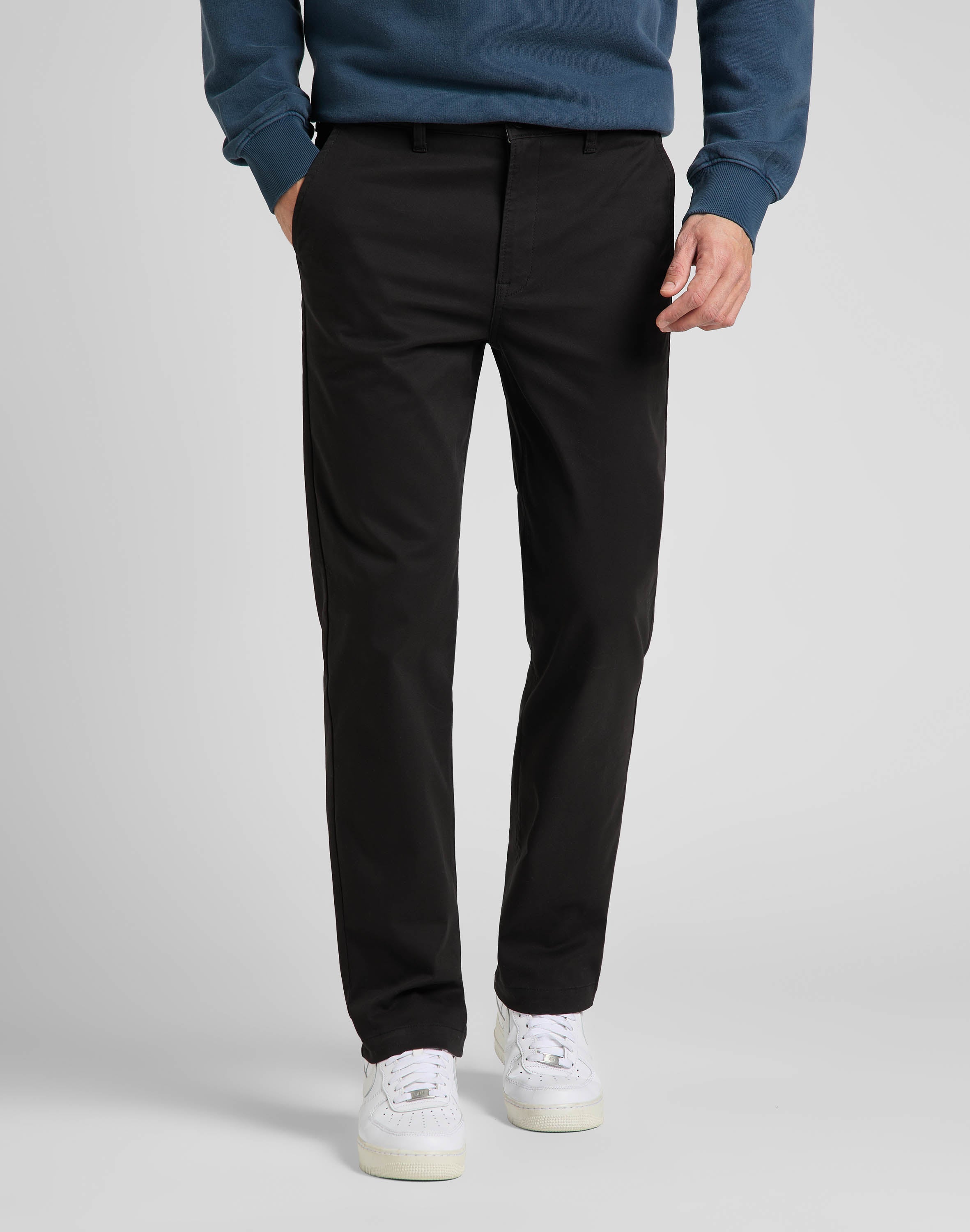 Regular Chino in Black Pantalon Lee