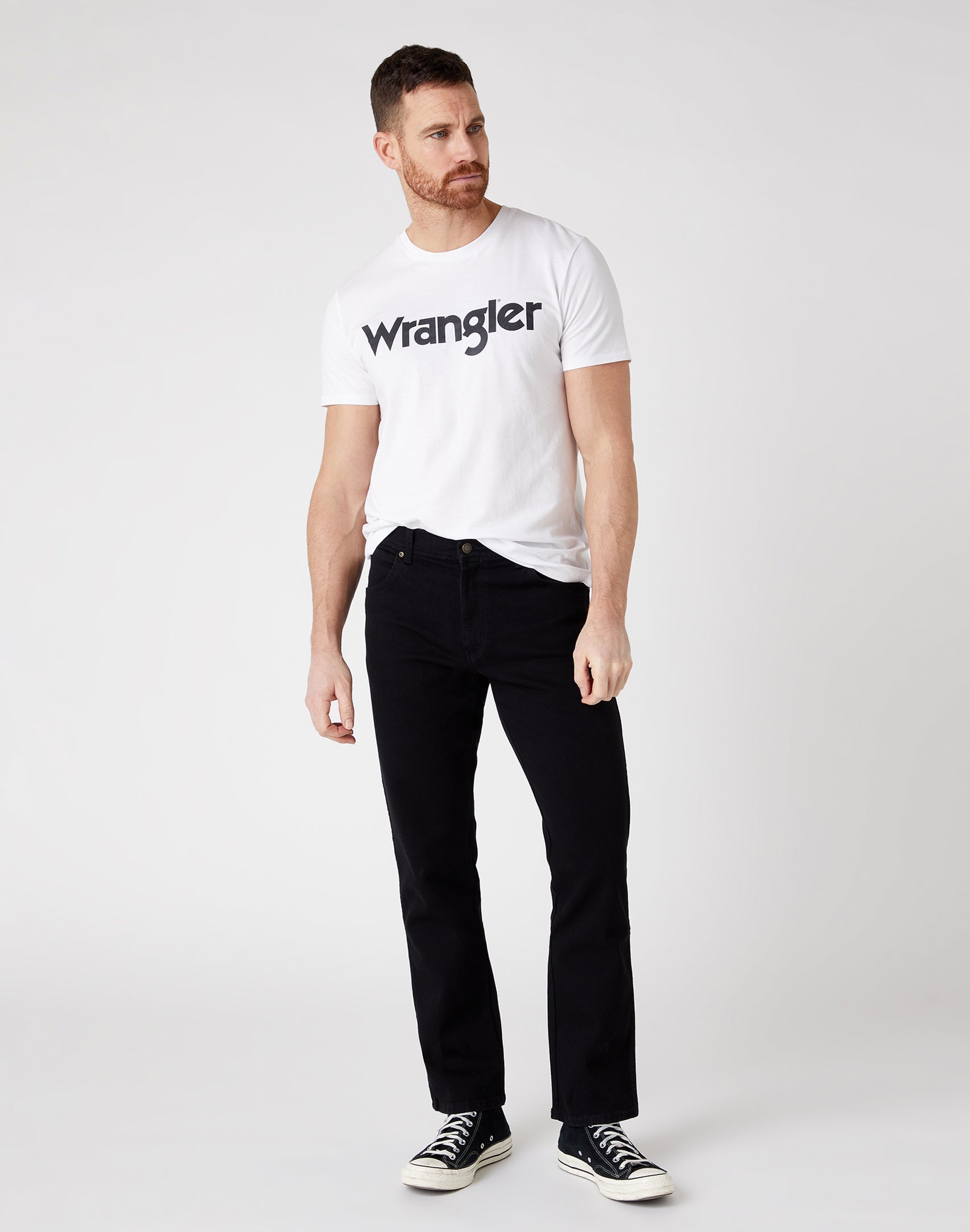 Regular Fit Low Stretch en jeans noir Wrangler