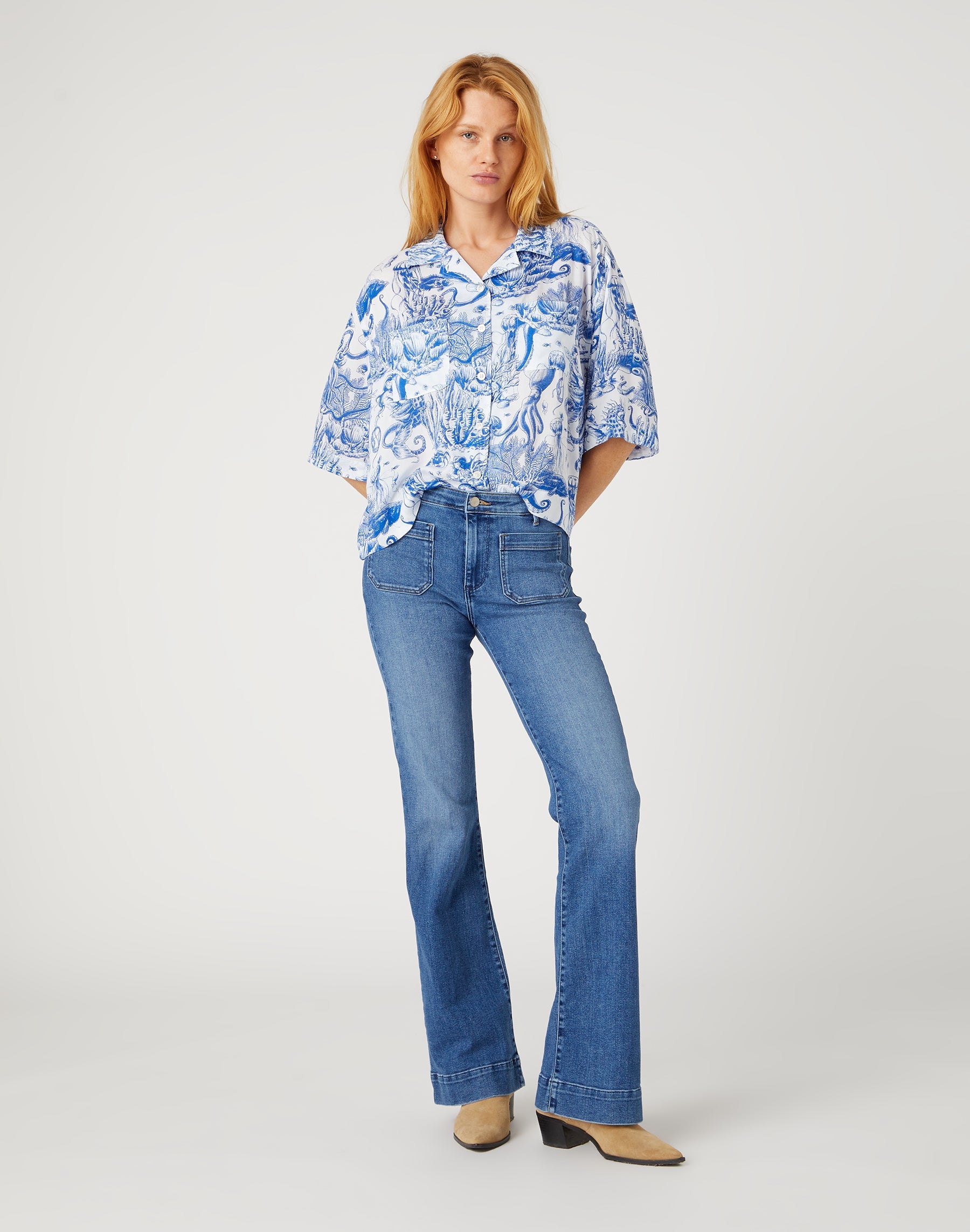 Flare en jeans Raven Wrangler