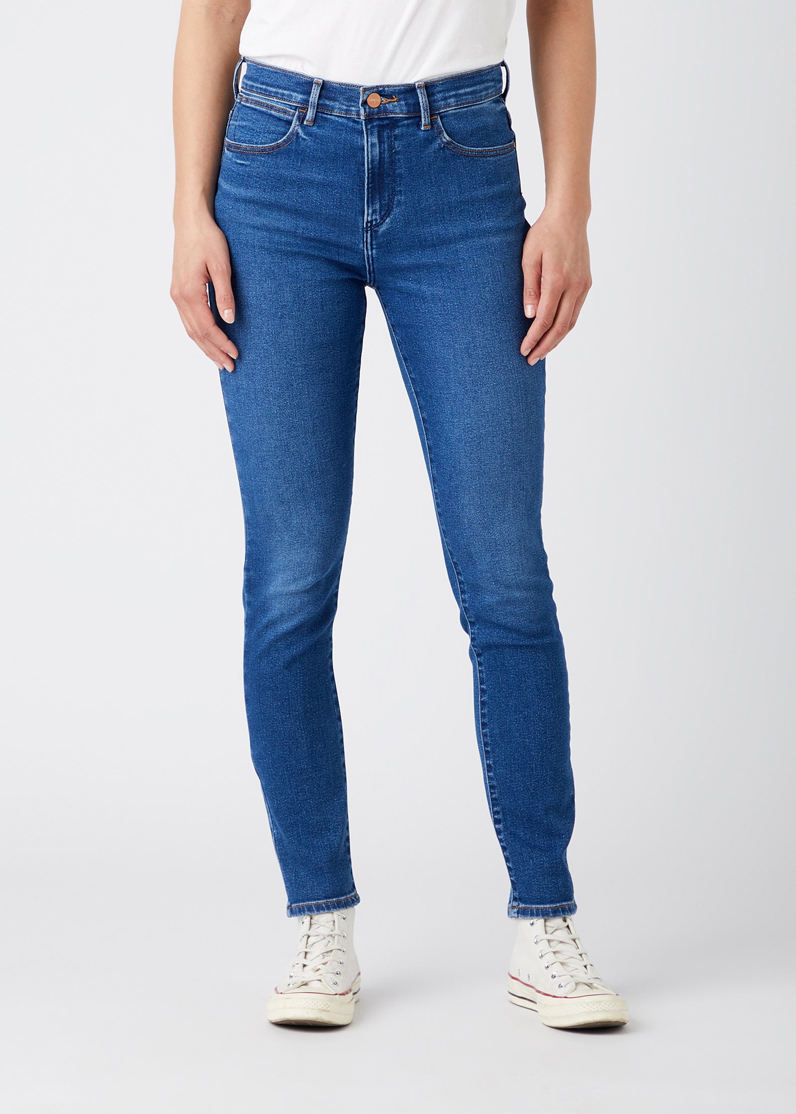 High Rise Jeans skinny en camelia Jeans Wrangler